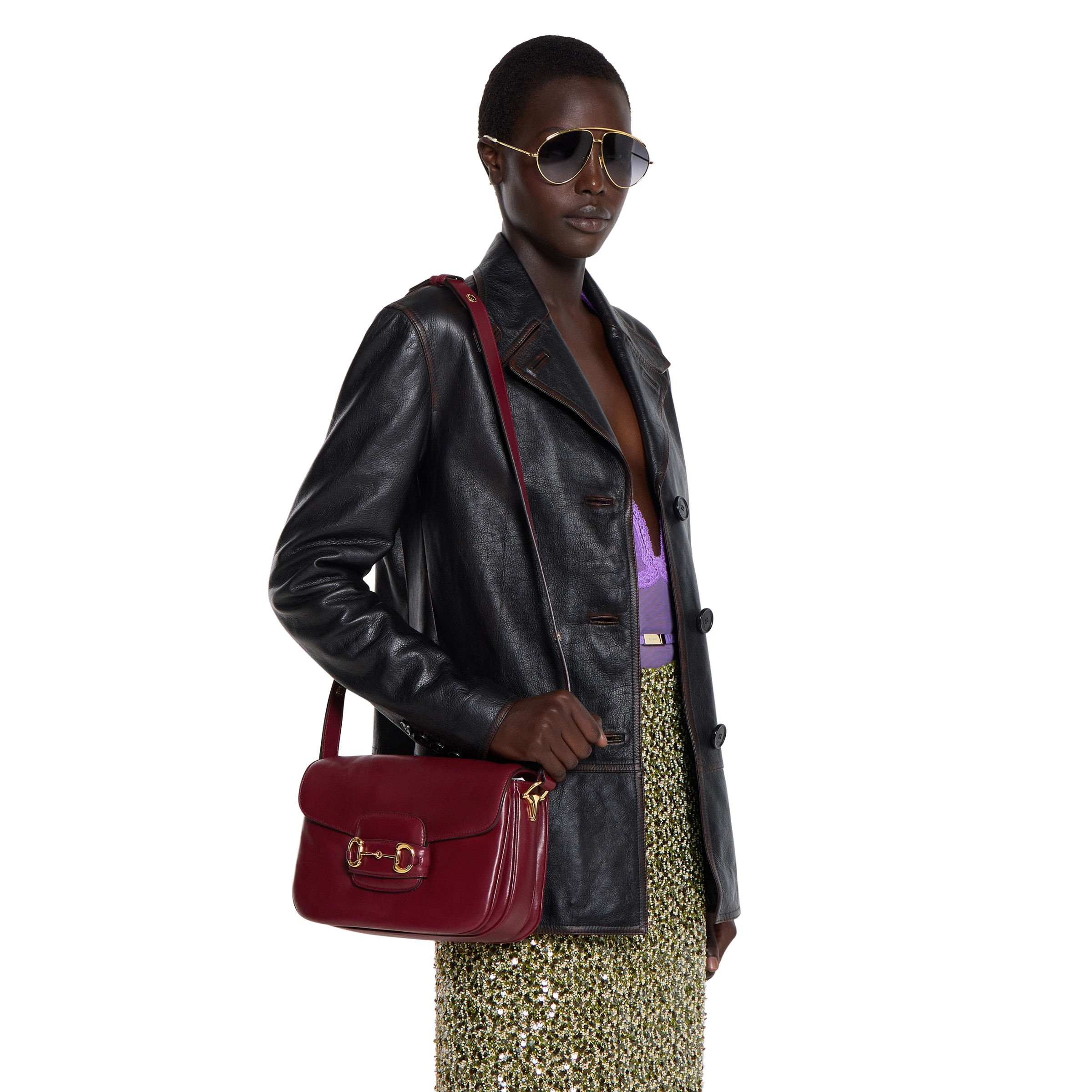 Gucci Horsebit 1955 Aura small shoulder bag - 4