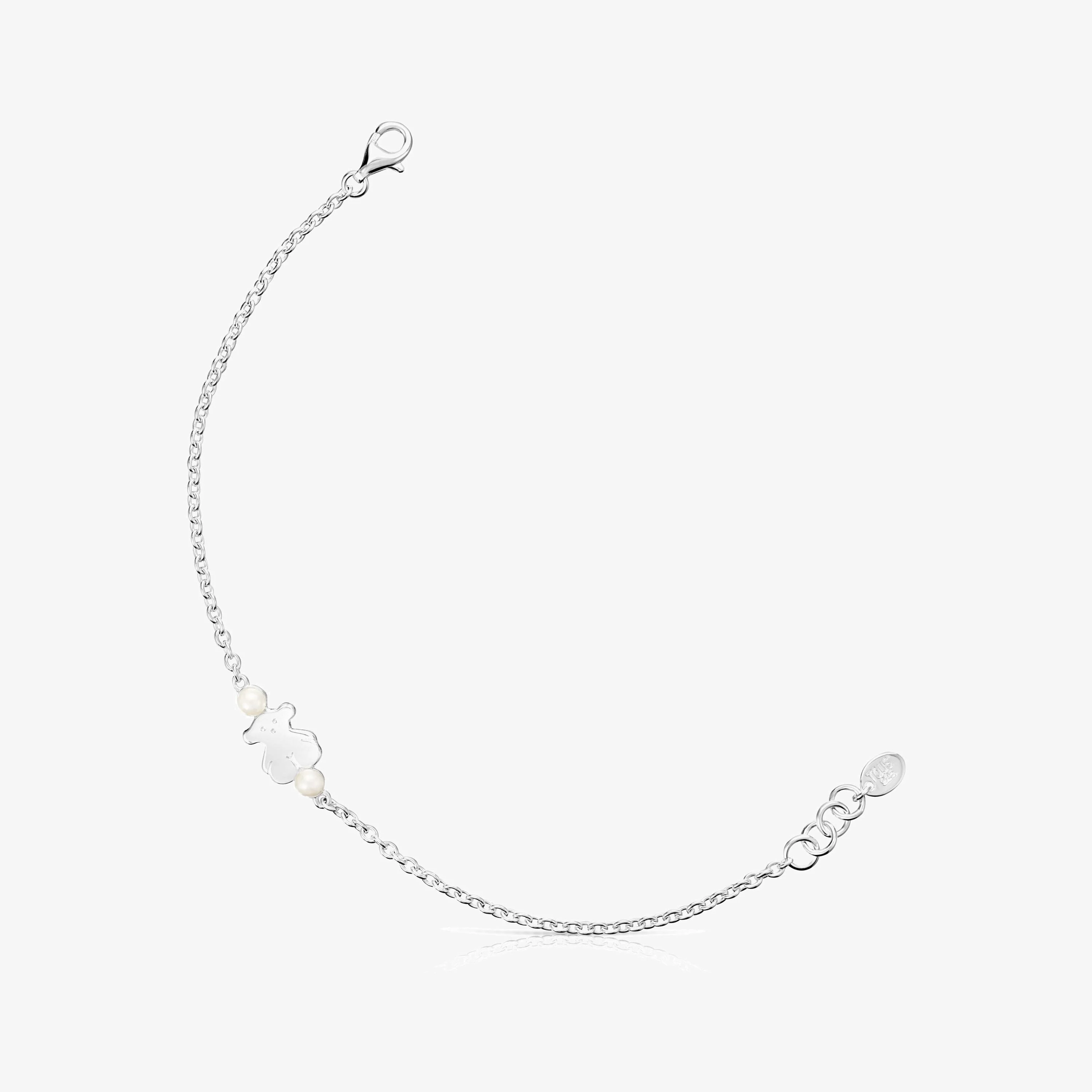 Silver TOUS Real Sisy Bracelet with Pearls Bear motif - 1