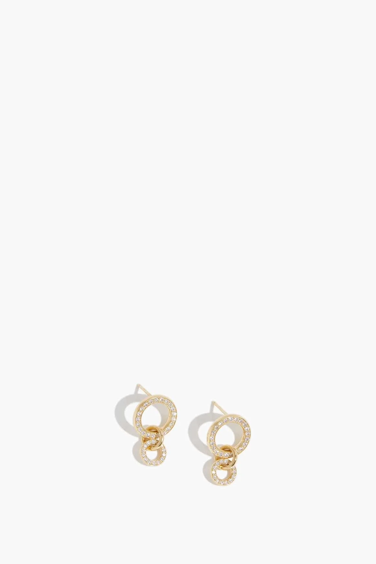Canis Pave Earrings in 18k Yellow Gold - 1