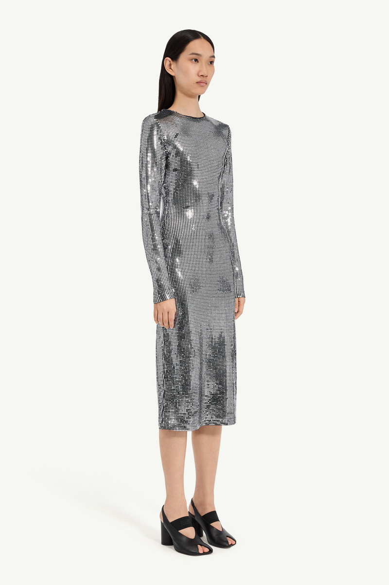 MM6 Maison Margiela Metallic midi dress outlook