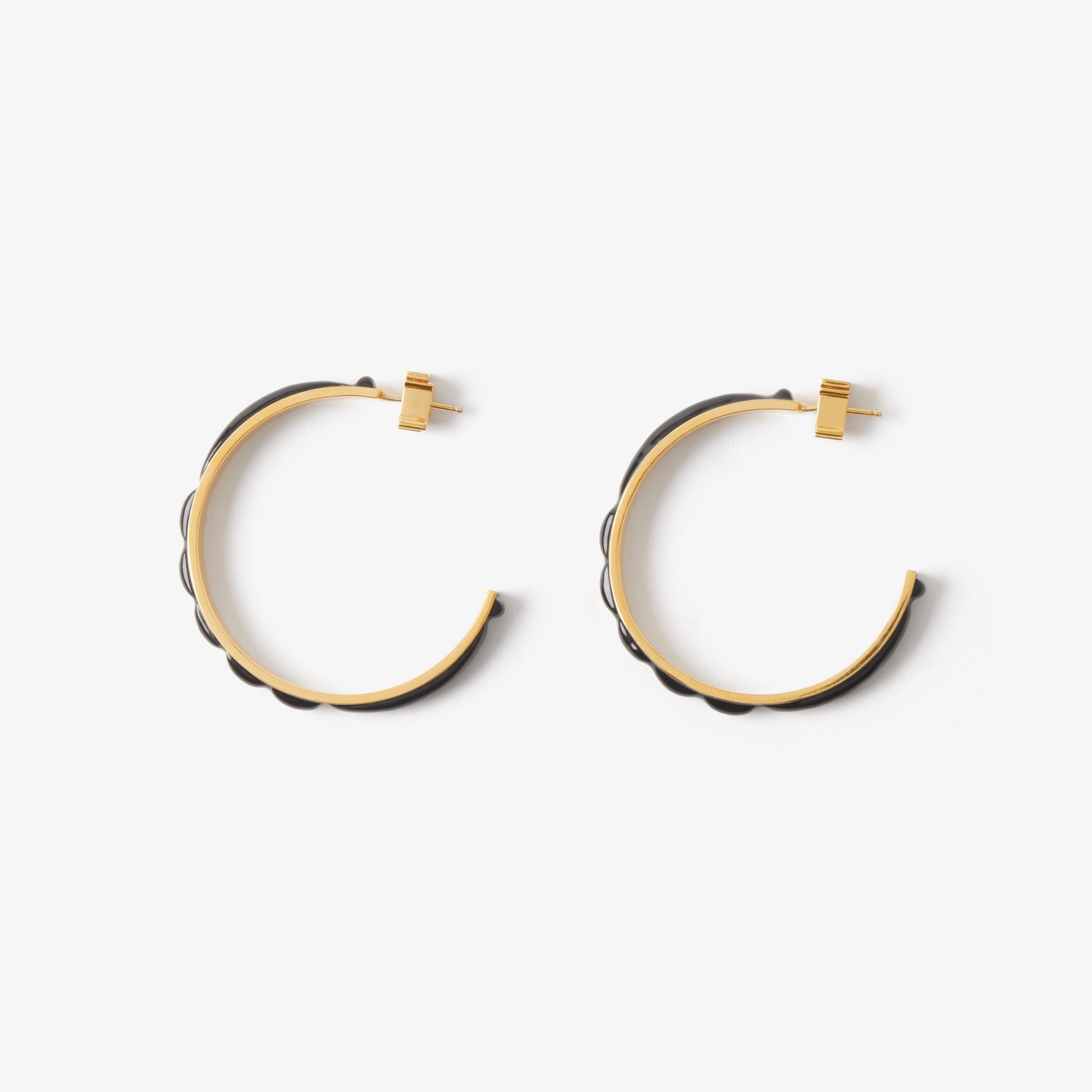 Enamel and Gold-plated Lola Hoop Earrings - 3