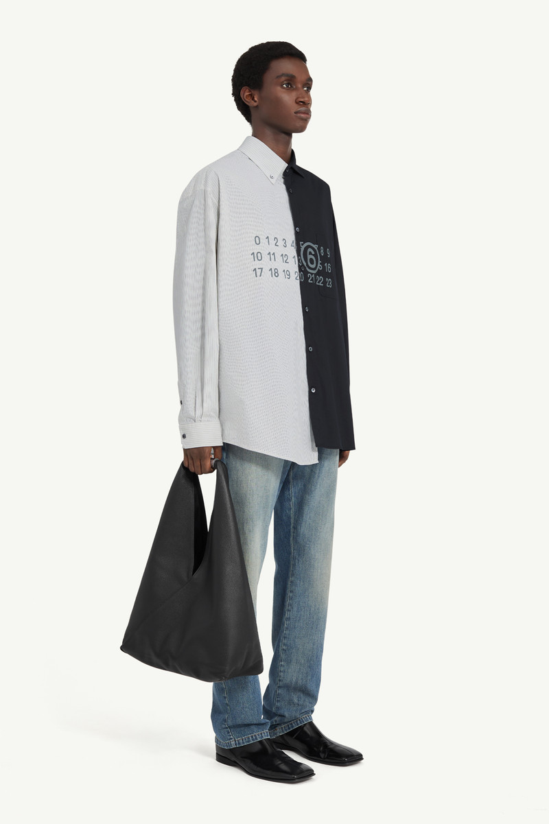 MM6 Maison Margiela Two-tone cotton poplin shirt outlook