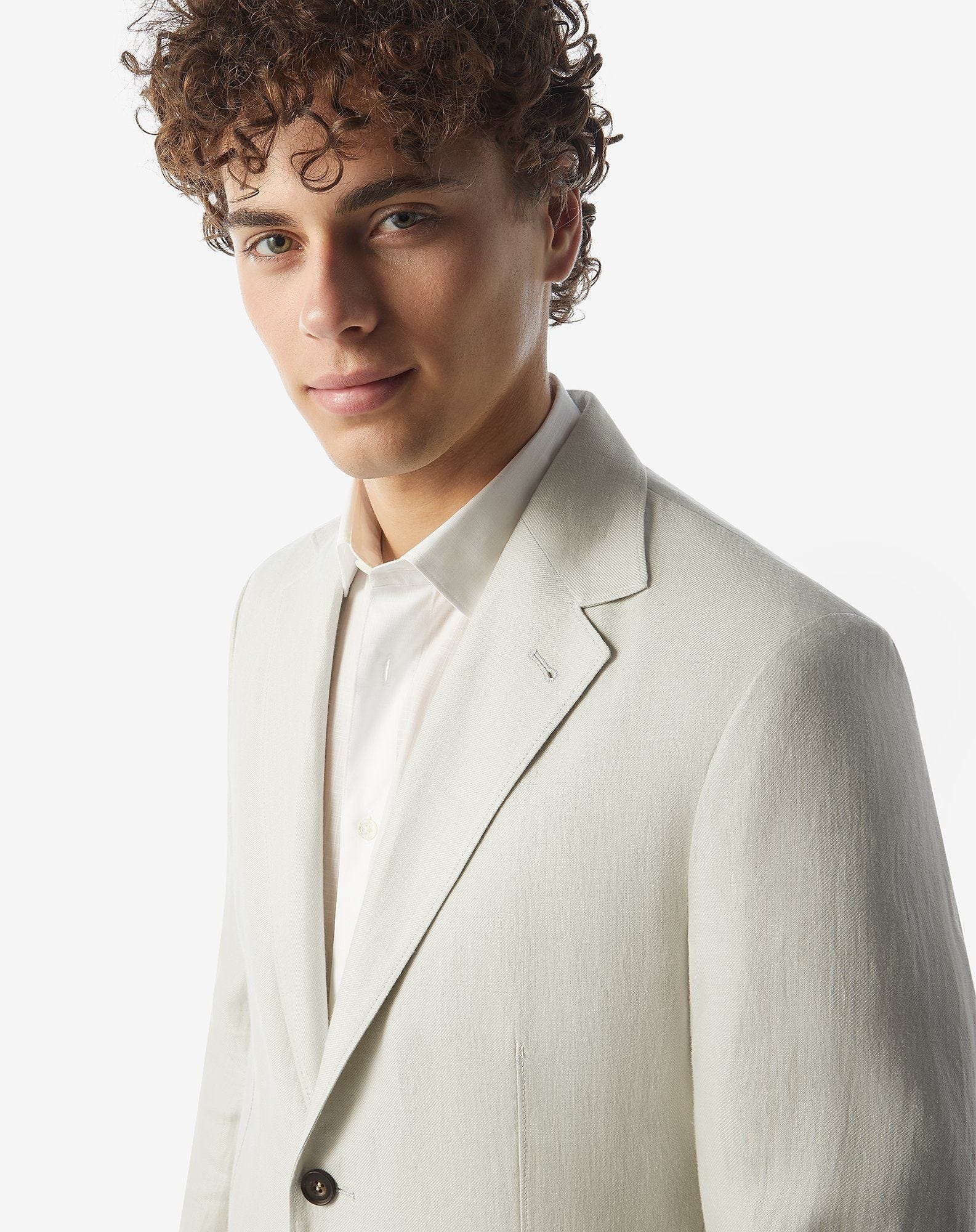 Ivory pure linen jacket - 4