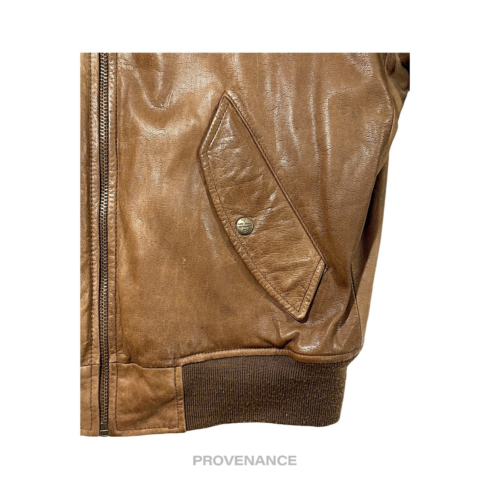 Chevignon - Chevignon Vintage Bomber Jacket - Hudson Leather Brown M - 7