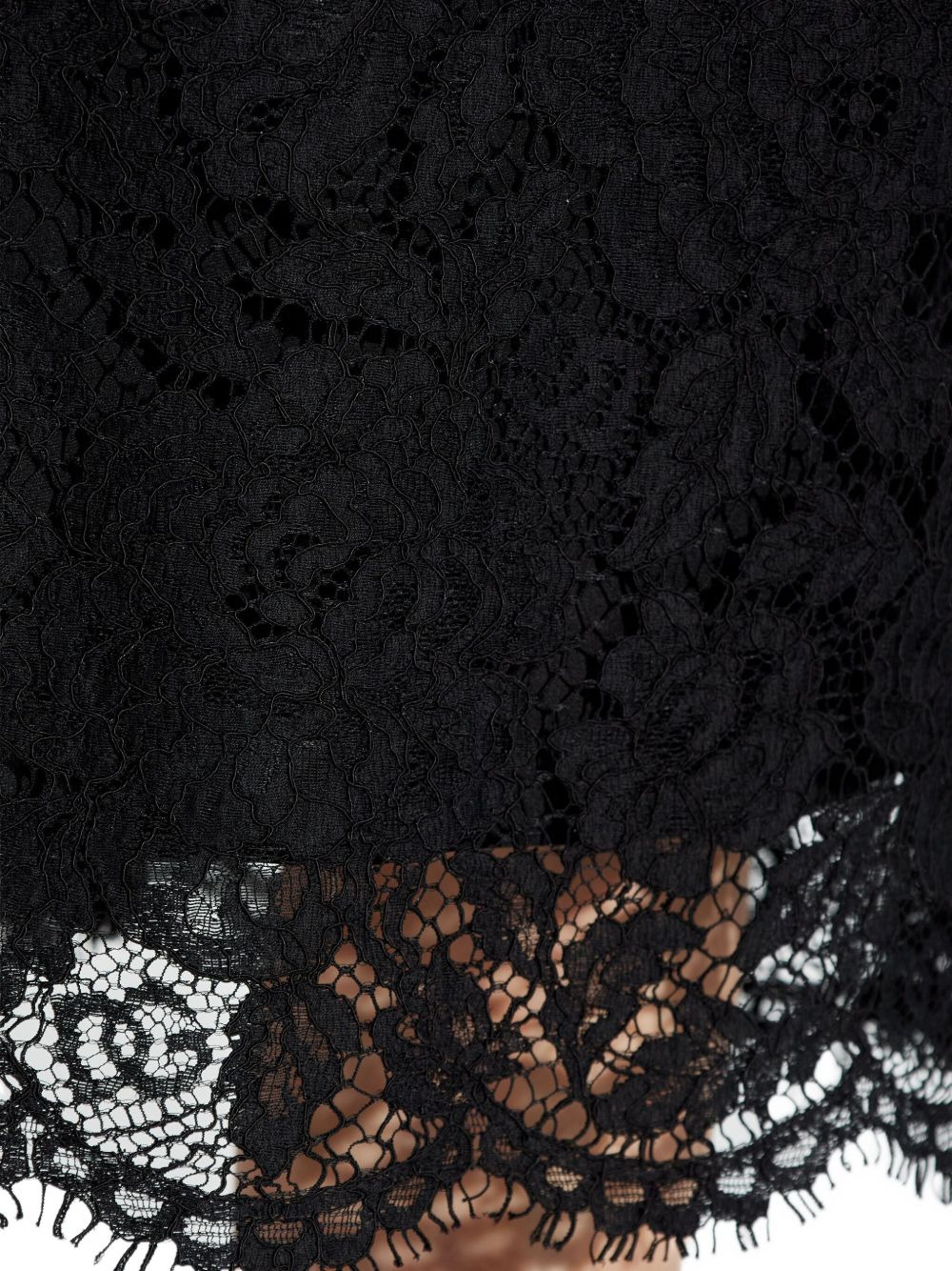 lace scalloped-hem midi skirt - 5