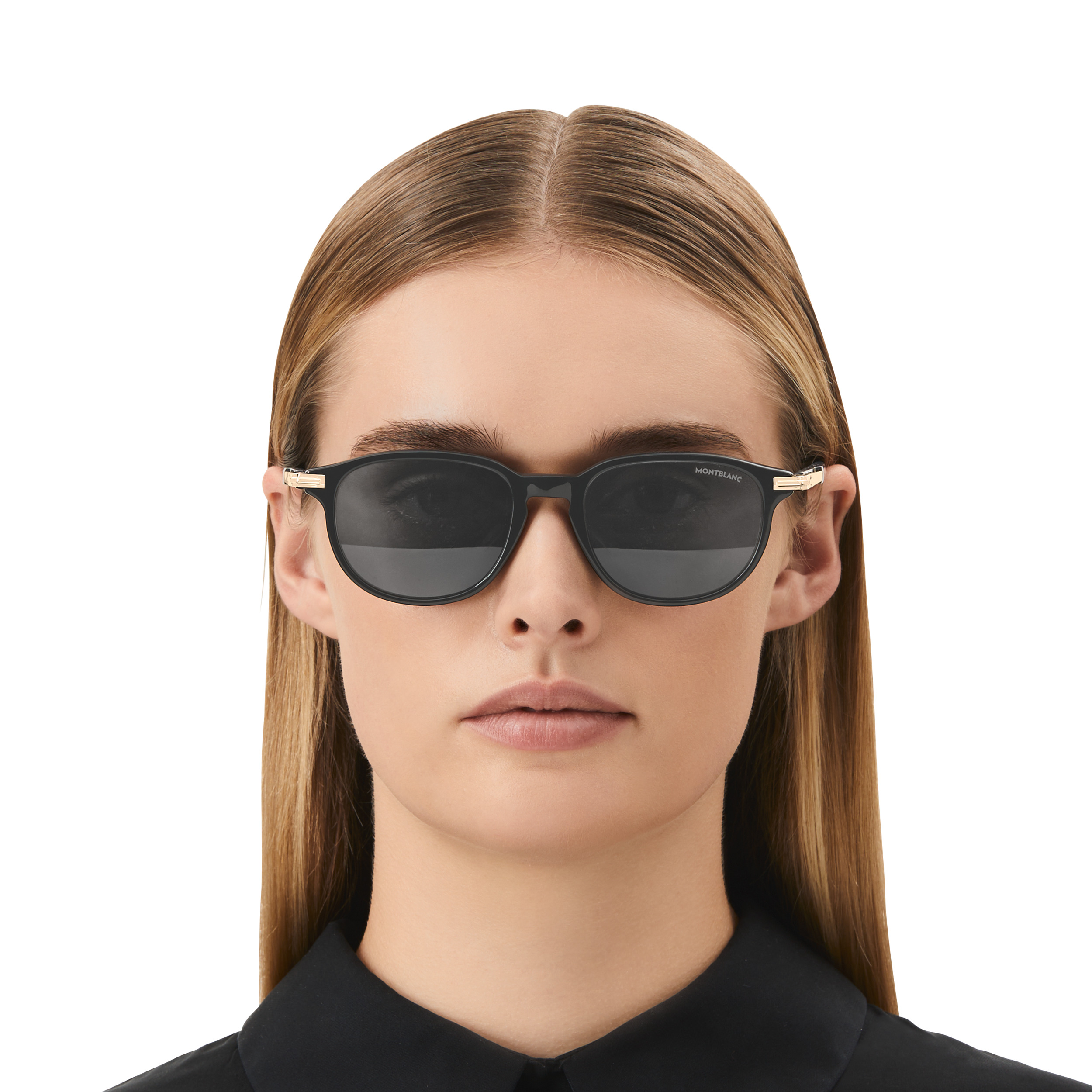 Squared Sunglasses with Black Colored Acetate Frame - 3