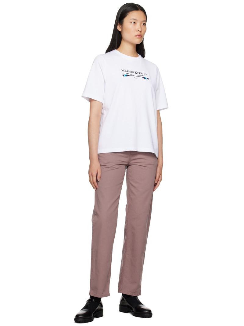 Maison Kitsuné White Embroidered T-Shirt outlook