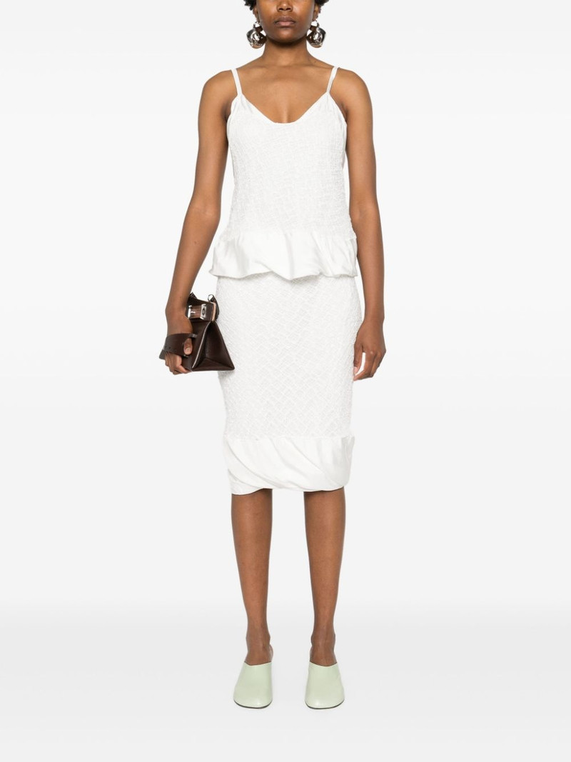 Jil Sander openwork midi skirt outlook