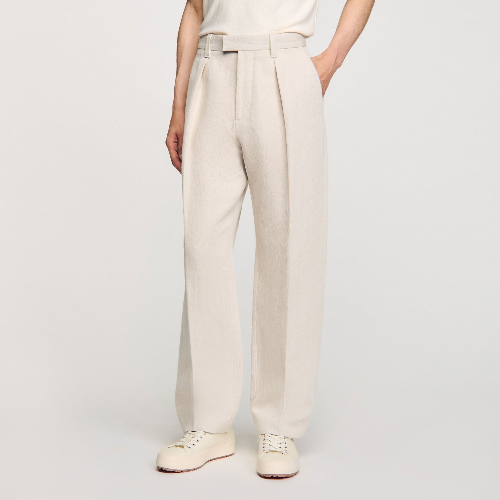 WIDE-LEG TROUSERS WITH CREASES - 4