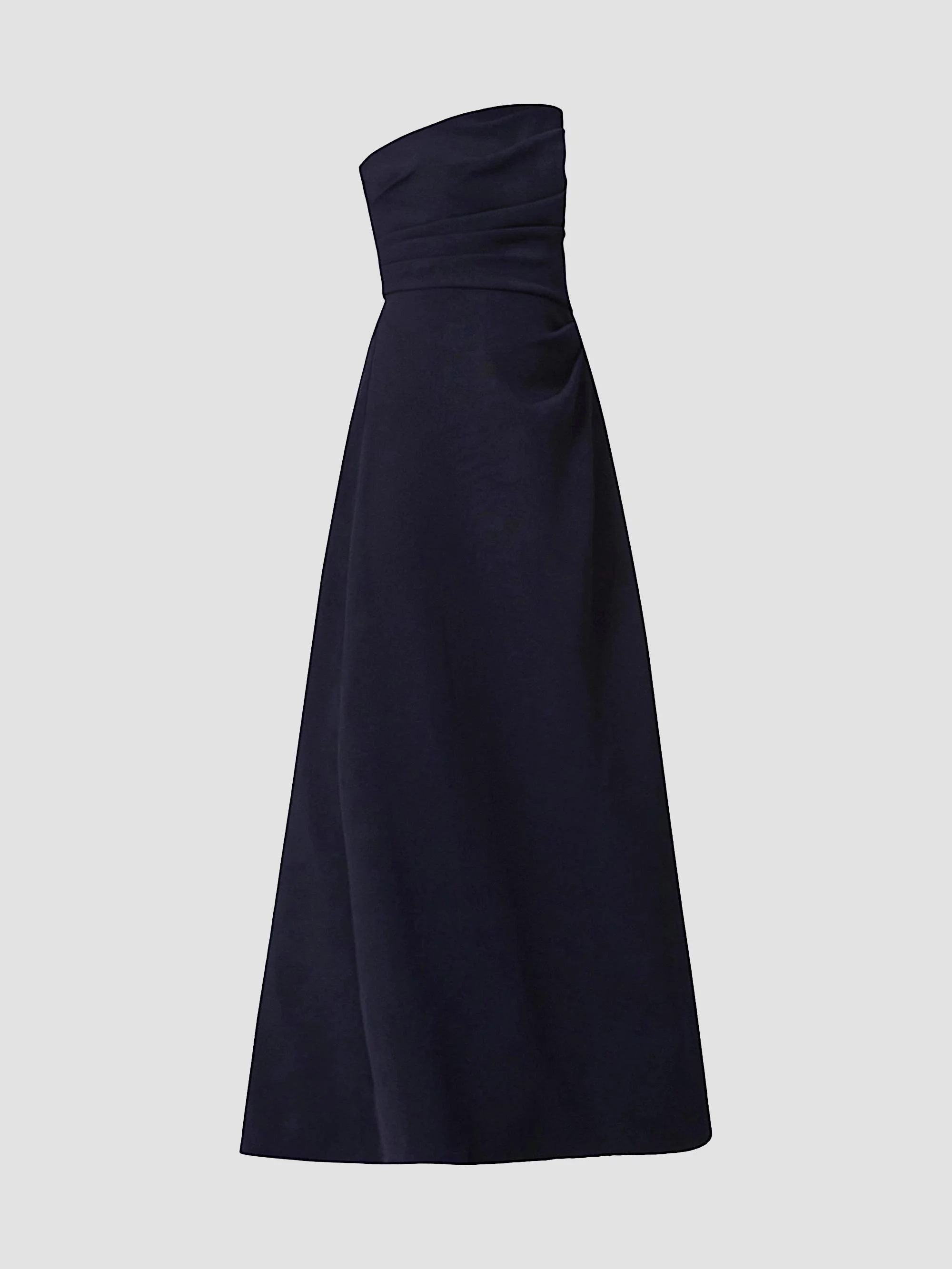 Women's Dory Asymmetric Strapless Gown - Navy - 1