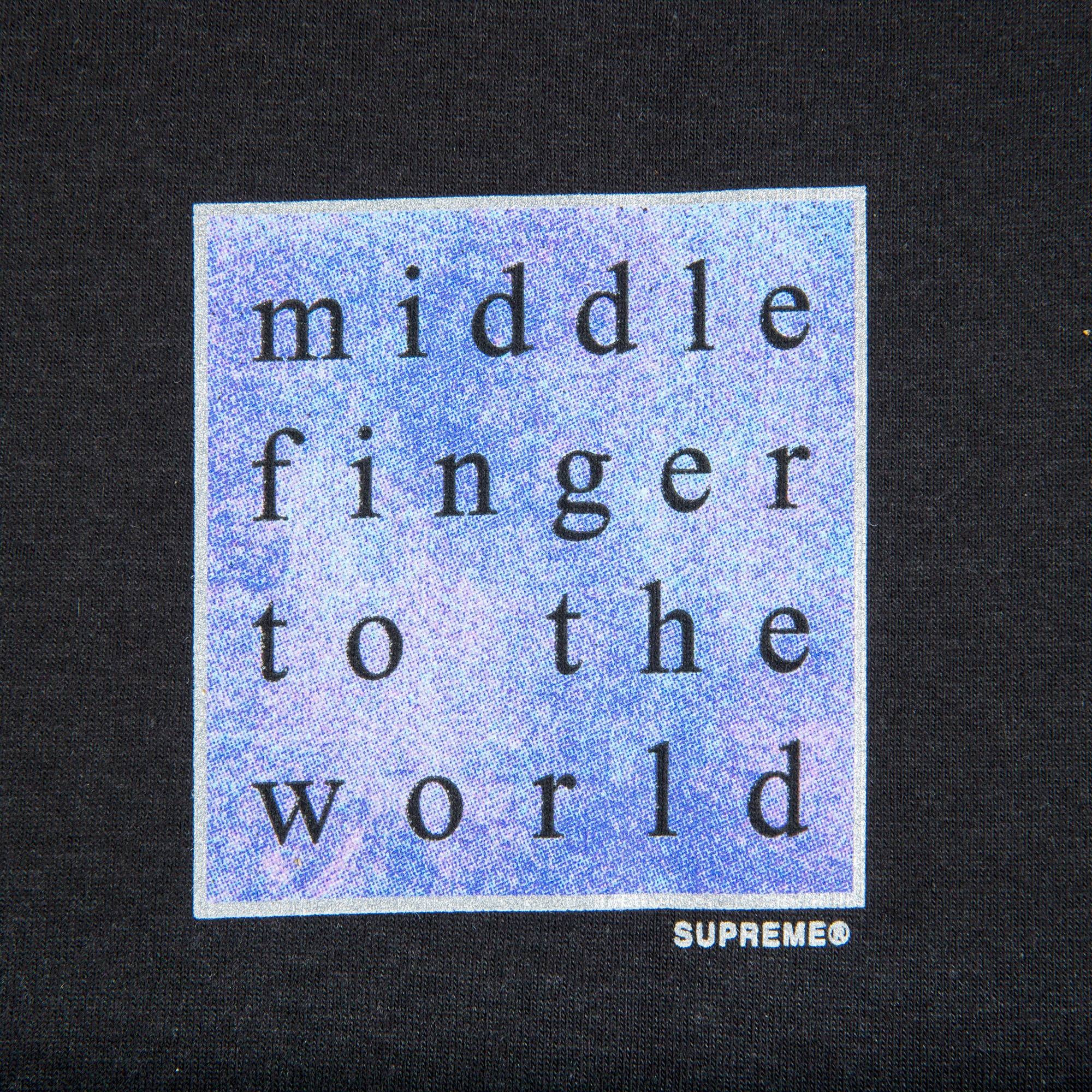 Supreme Middle Finger To The World T-Shirt 'Black' - 2