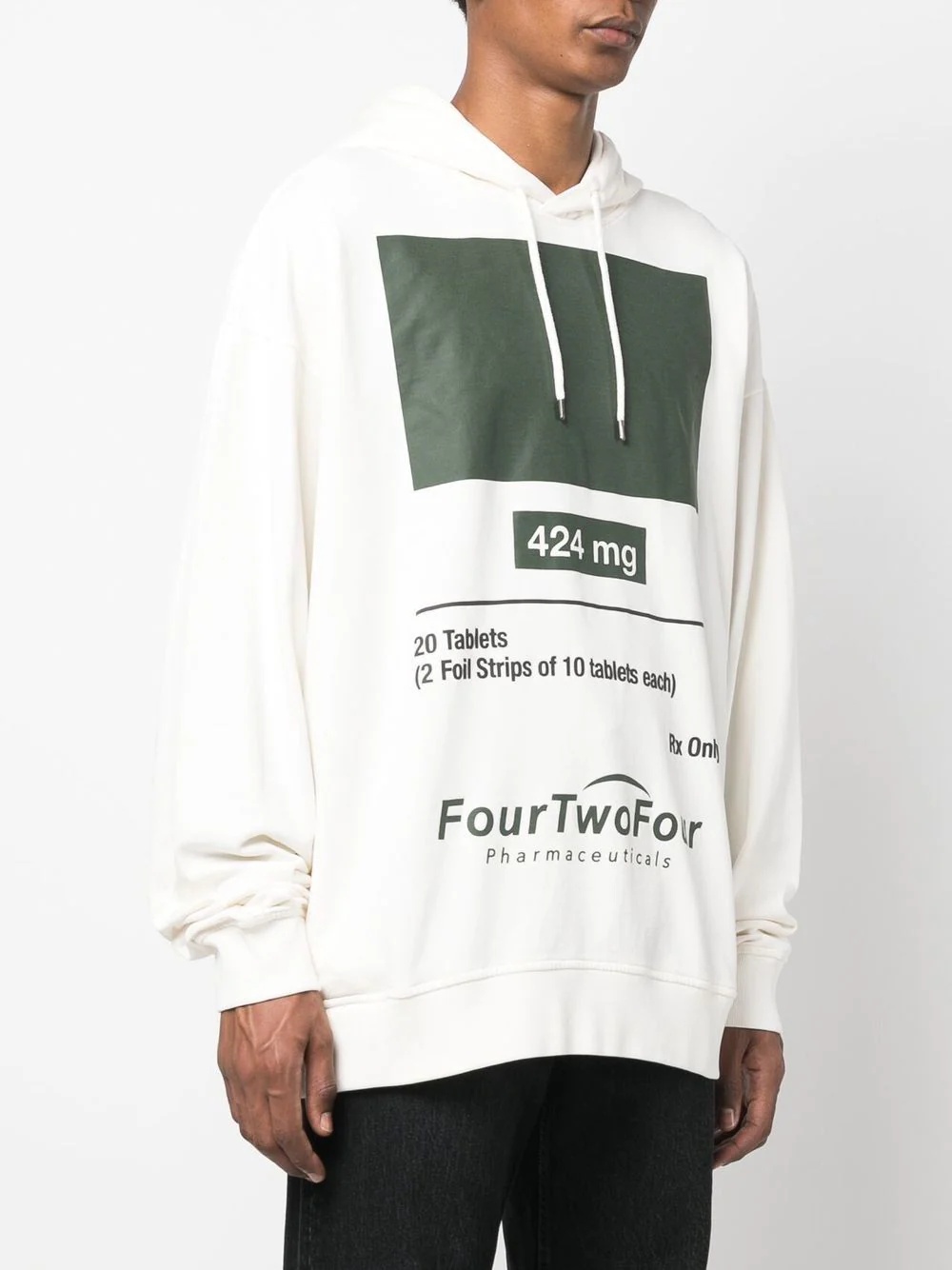 graphic-print cotton hoodie - 3