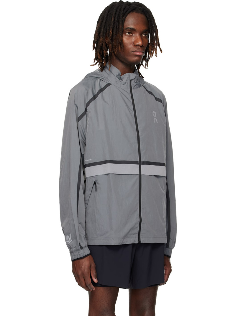 Gray Performance Volt Running Jacket 2