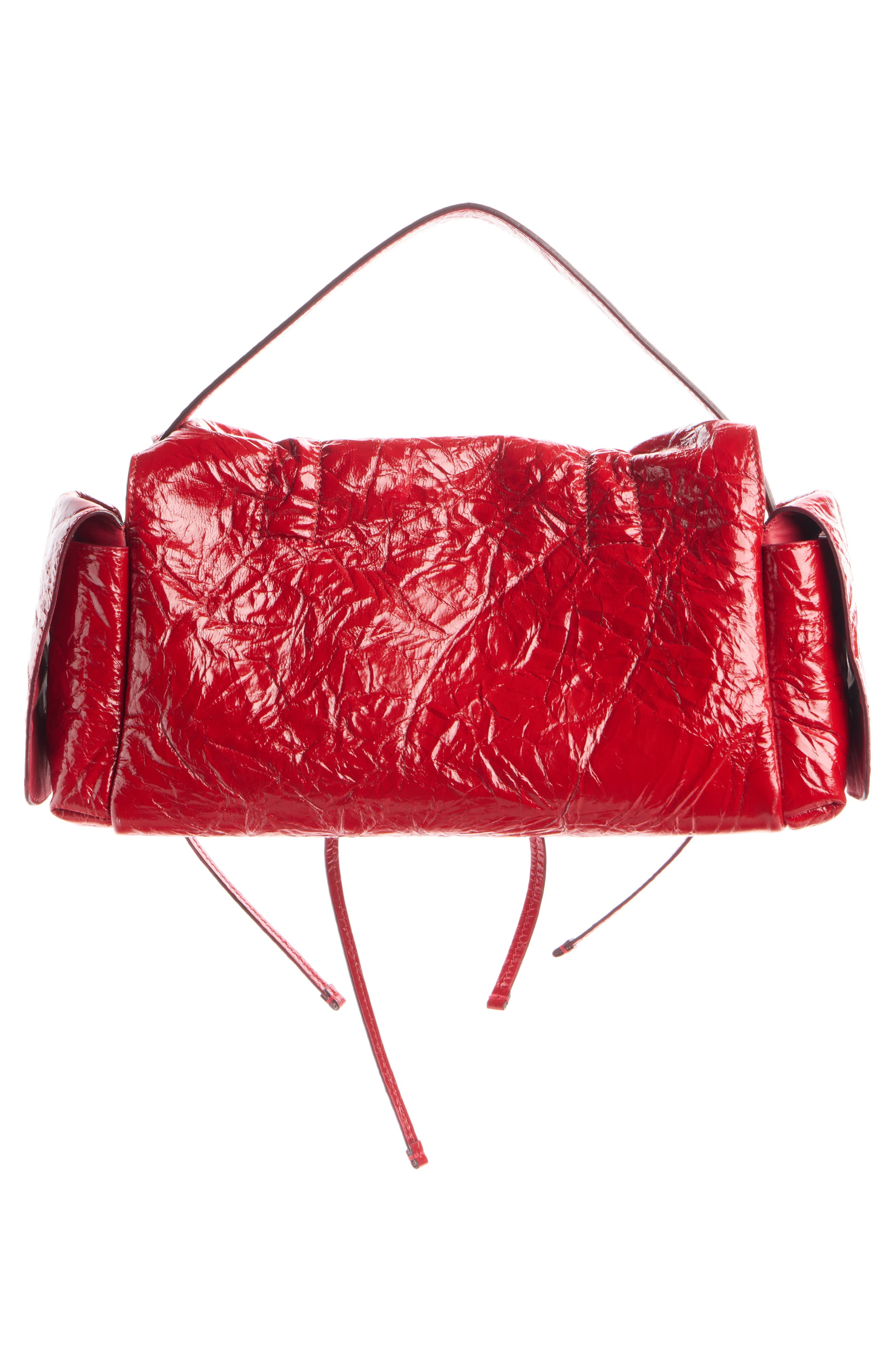 Acne Studios Multipocket Crinkle Patent Leather Top Handle Bag in Red at Nordstrom - 3