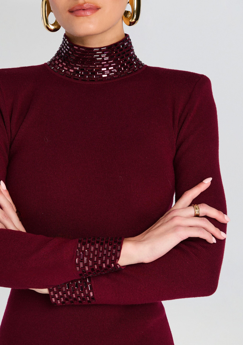 RETROFÊTE MONROE EMBELLISHED KNIT DRESS outlook