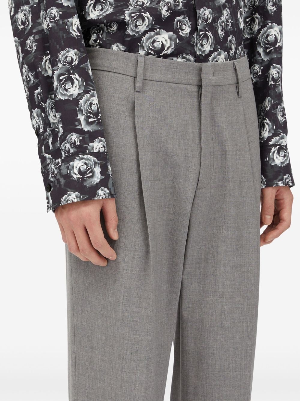 pressed crease classic tailored trousers - 5