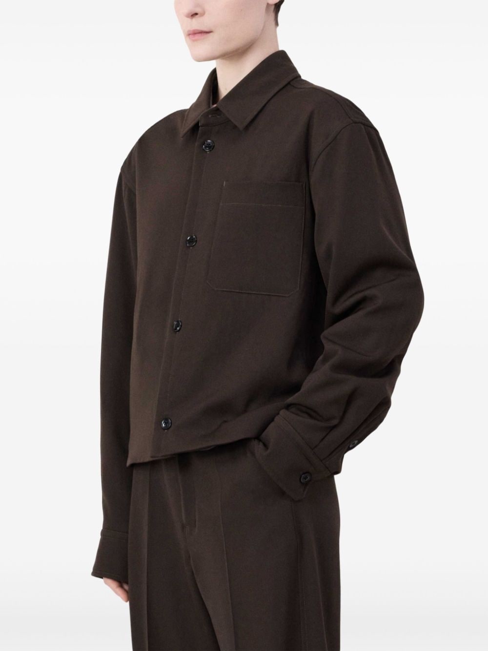 wadded buttoned shirt - 3