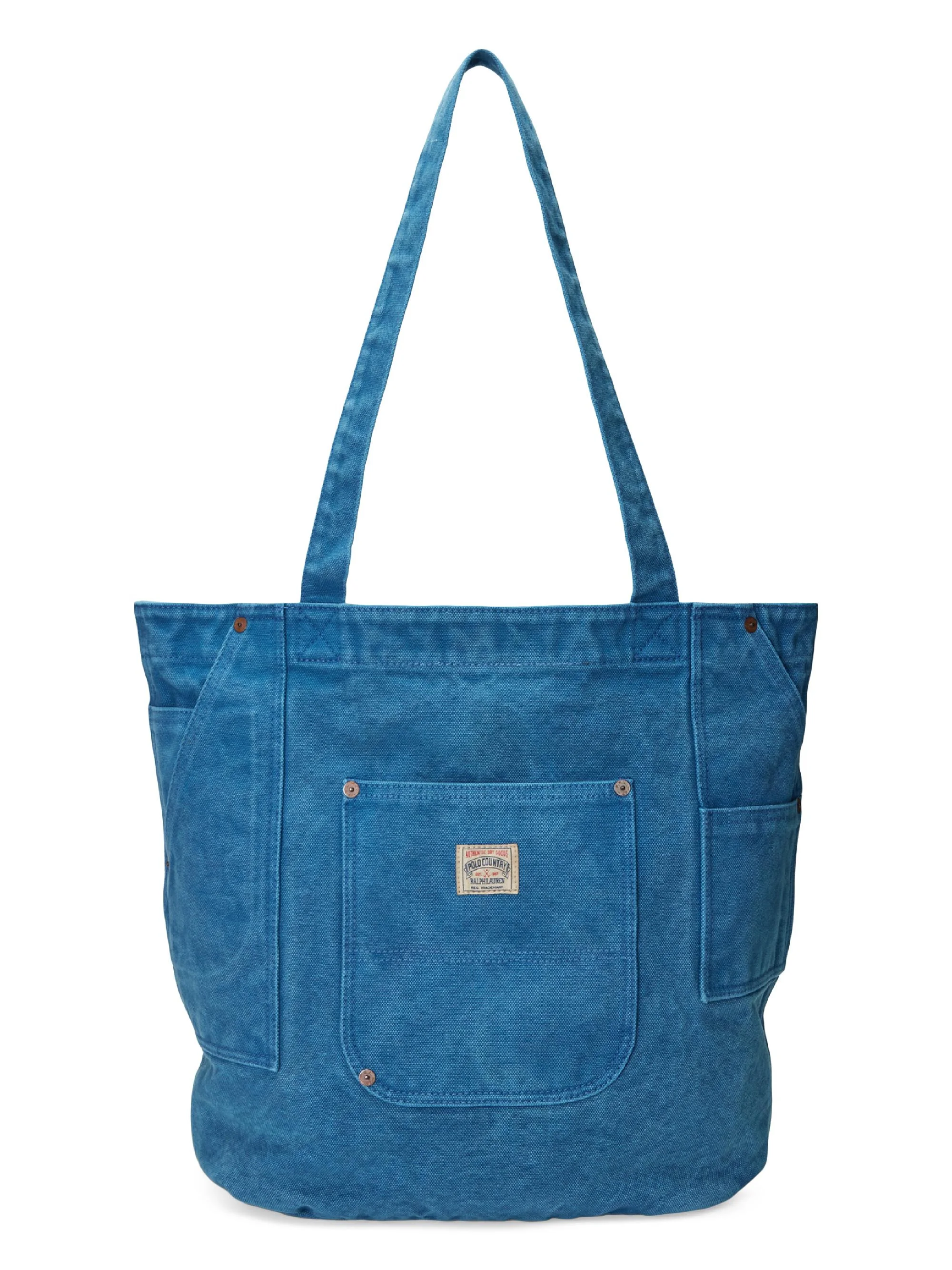 Men's Workwear Cotton Canvas Tote - Washed Blue - 1