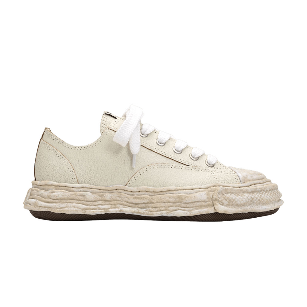 Maison Mihara Yasuhiro Peterson Low 'Cracking Leather - White' - 1