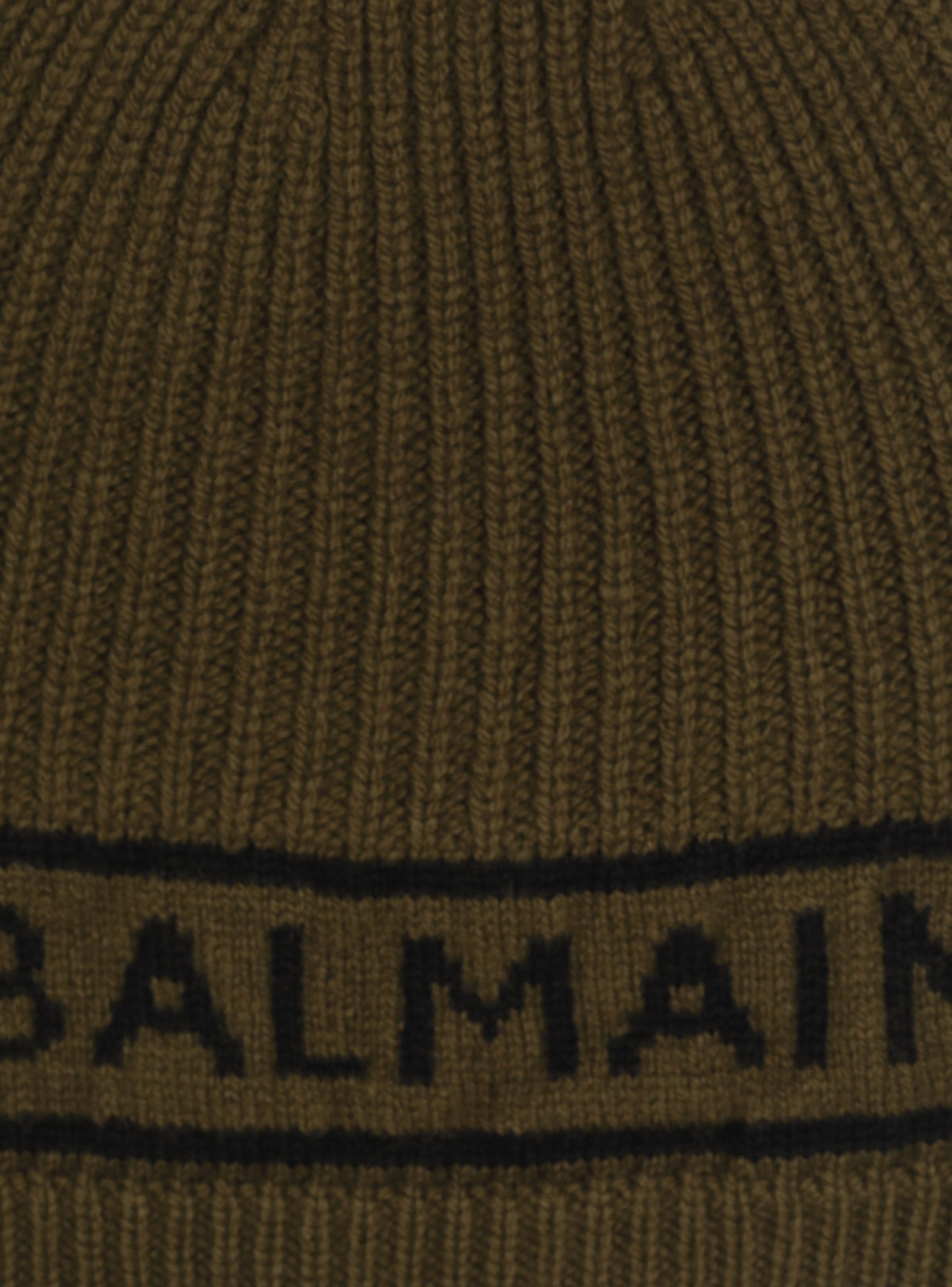 Balmain logo embroidered wool hat - 3
