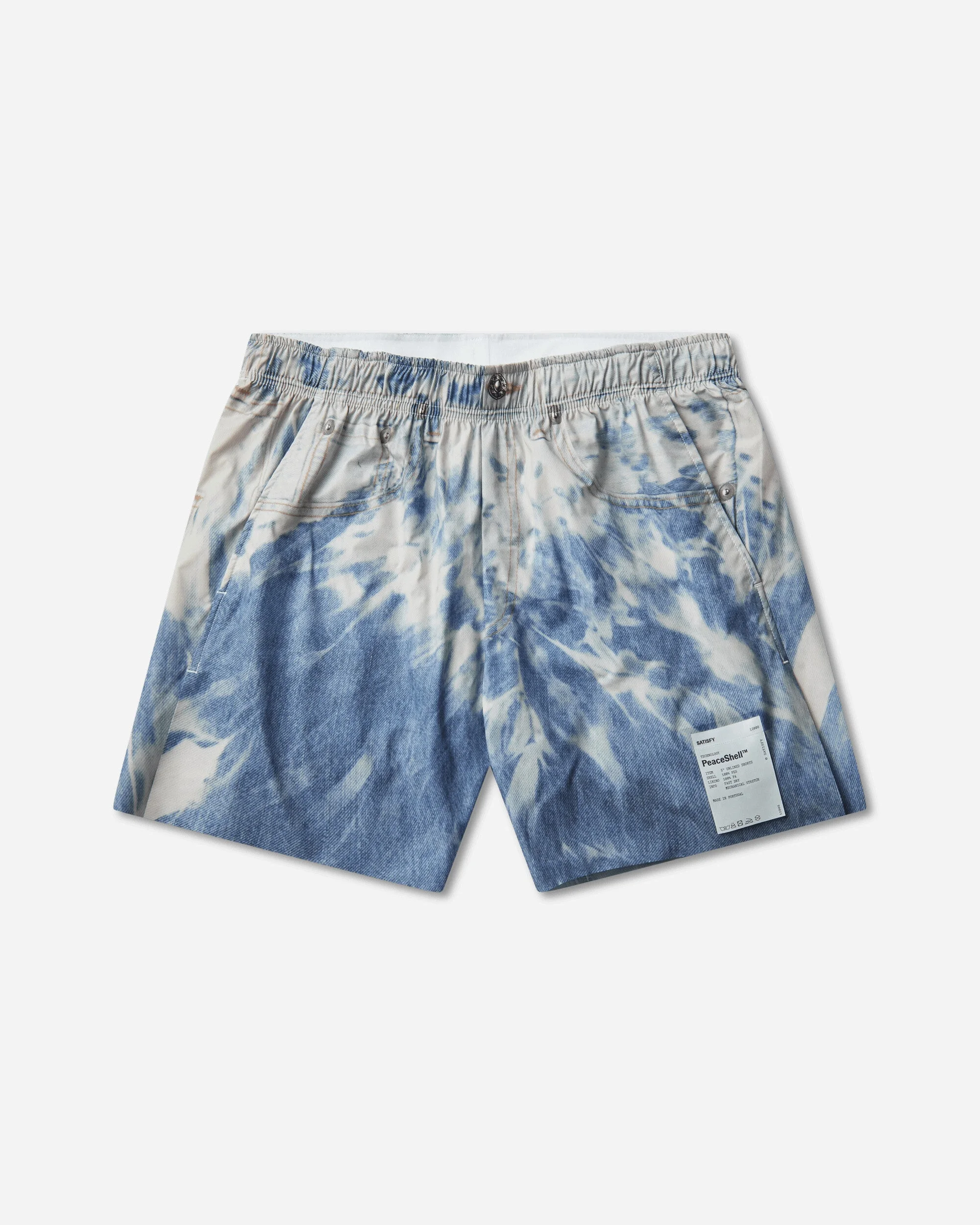 Men's PeaceShell 5in Unlined Shorts Bleached Blue Denim - 1