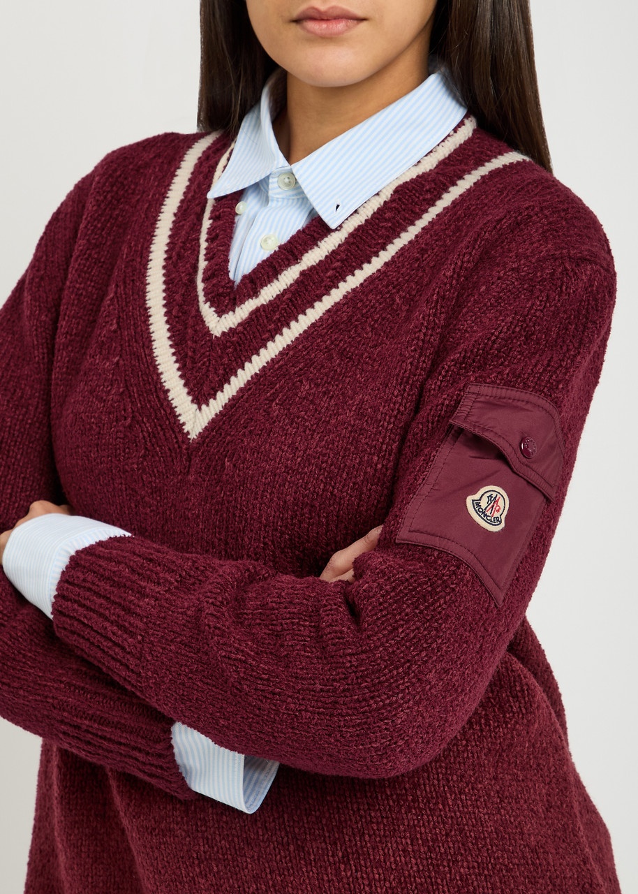 Moncler V-neck Knitted Jumper - 5