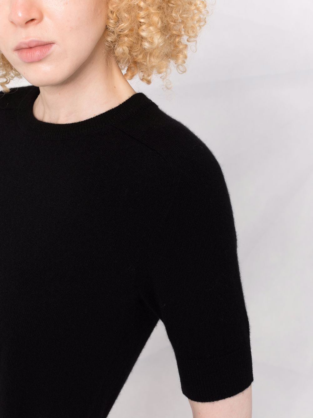 short-sleeve cashmere top - 3