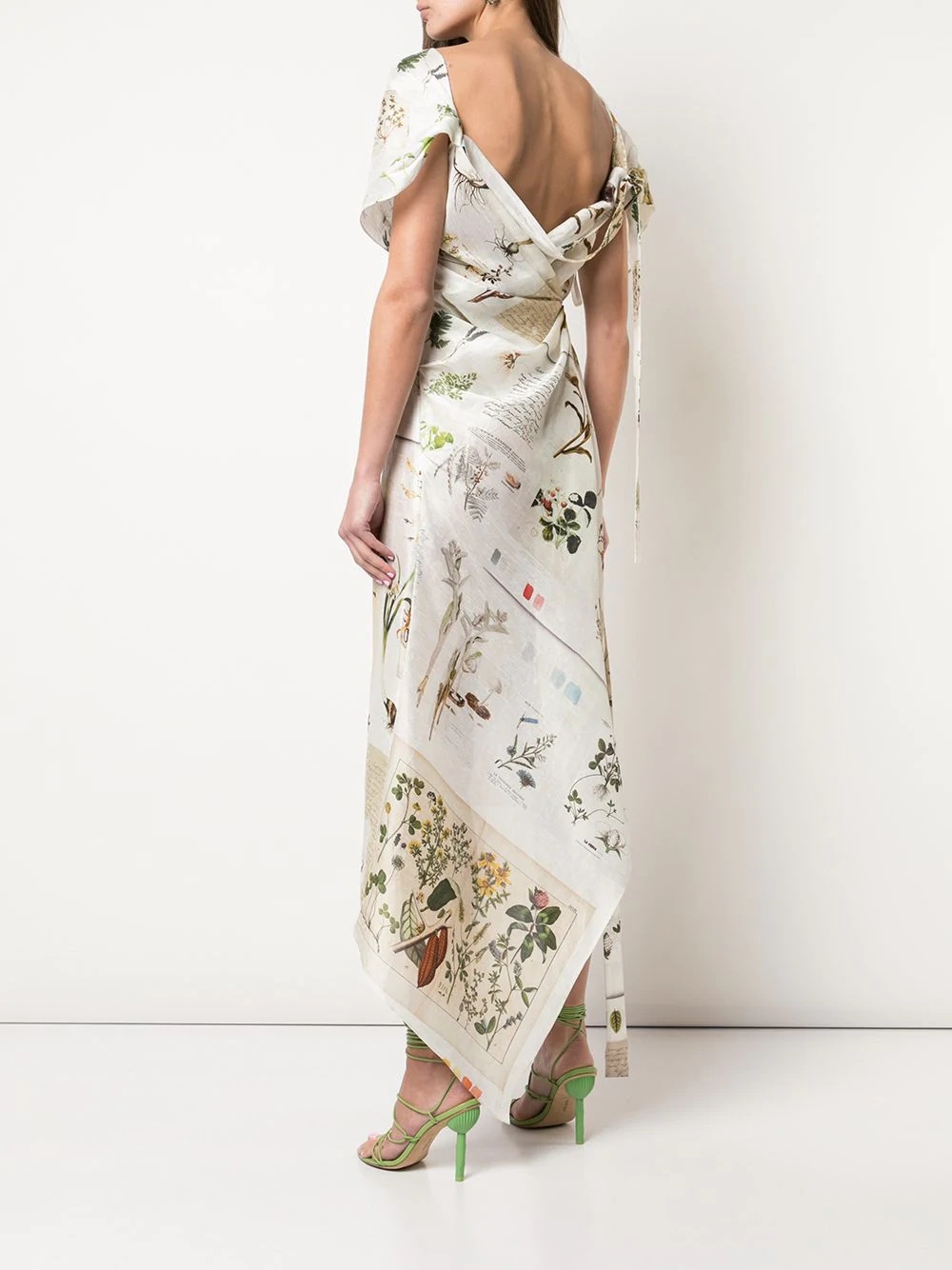 botanical journal patchwork-print dress - 4