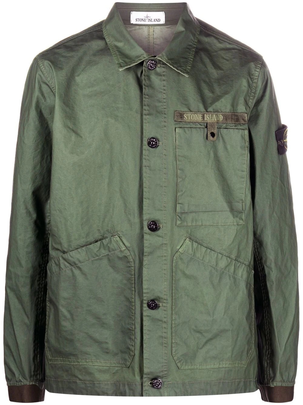 Compass-patch shirt jacket - 1