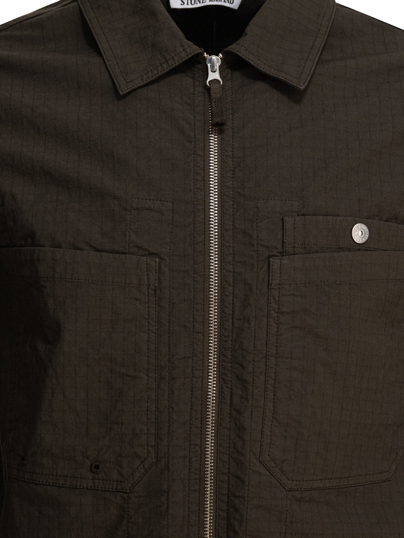 Stone Island Organic Cotton Ripstot Stretch Overshirt - 3