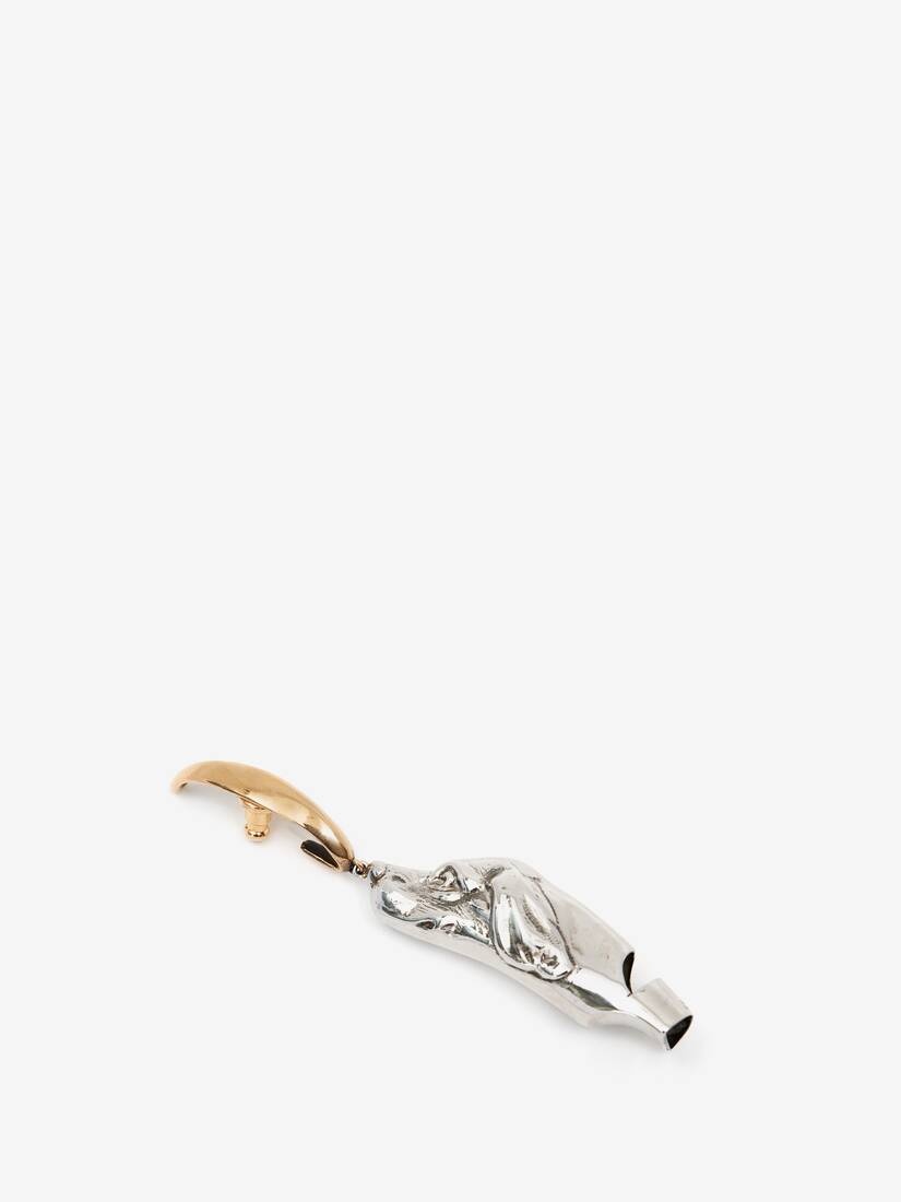 Whistle Single Earring in Antique Silver - 4