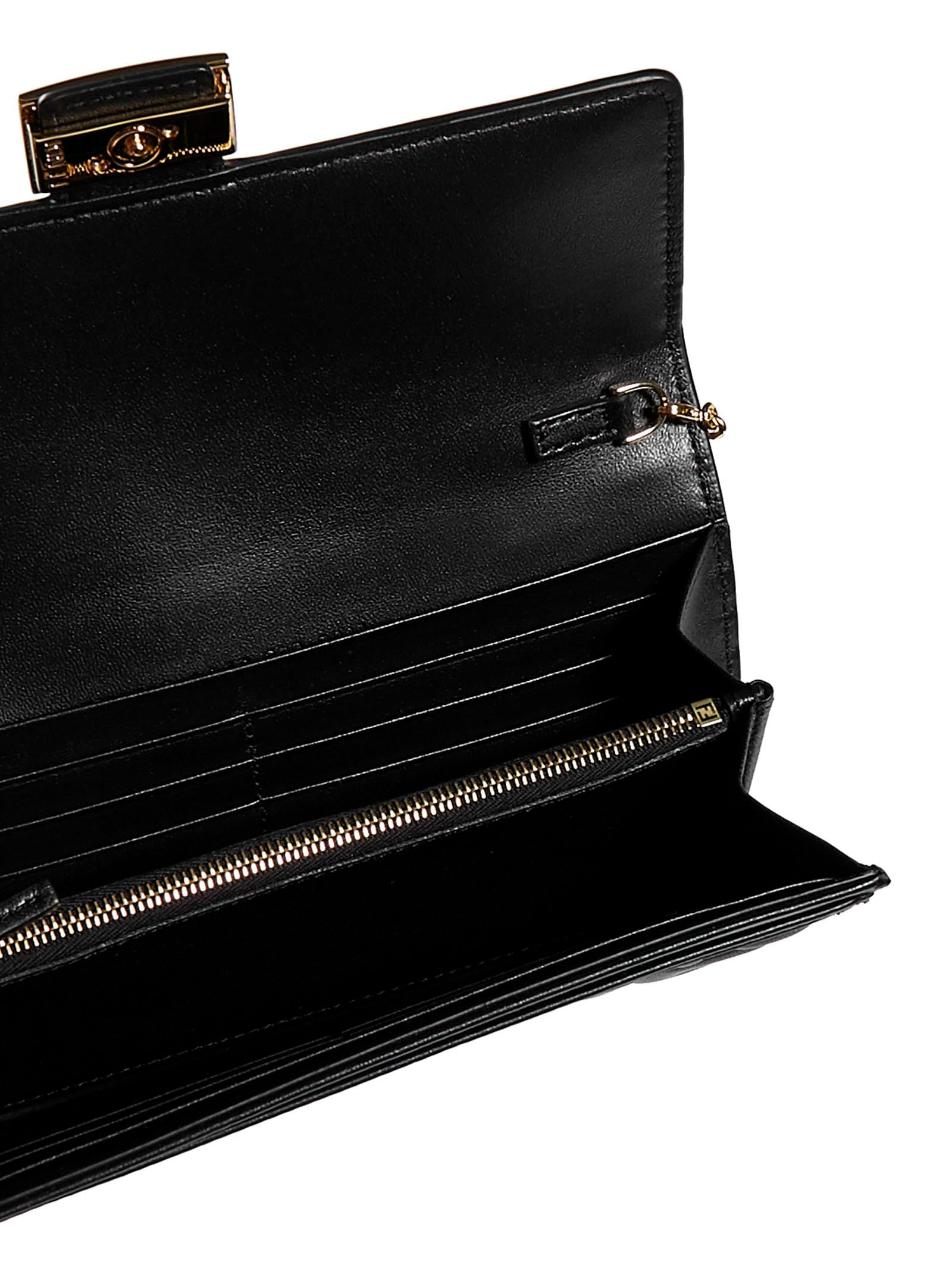 Fendi Women Ff Wallet In Black Nappa Leather - 5