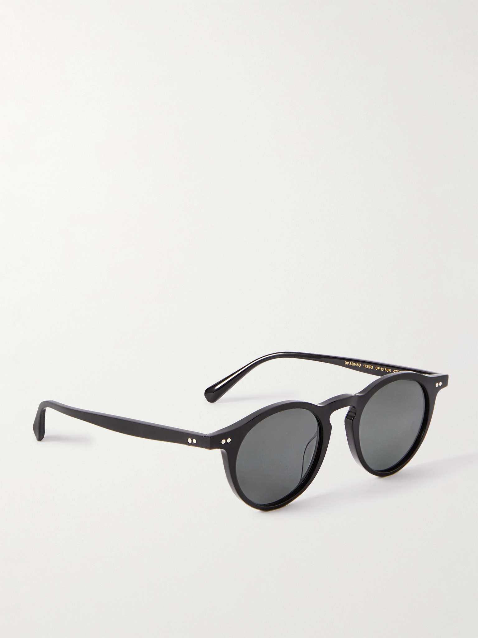 OP-13 Round-Frame Tortoiseshell Acetate Sunglasses - 2