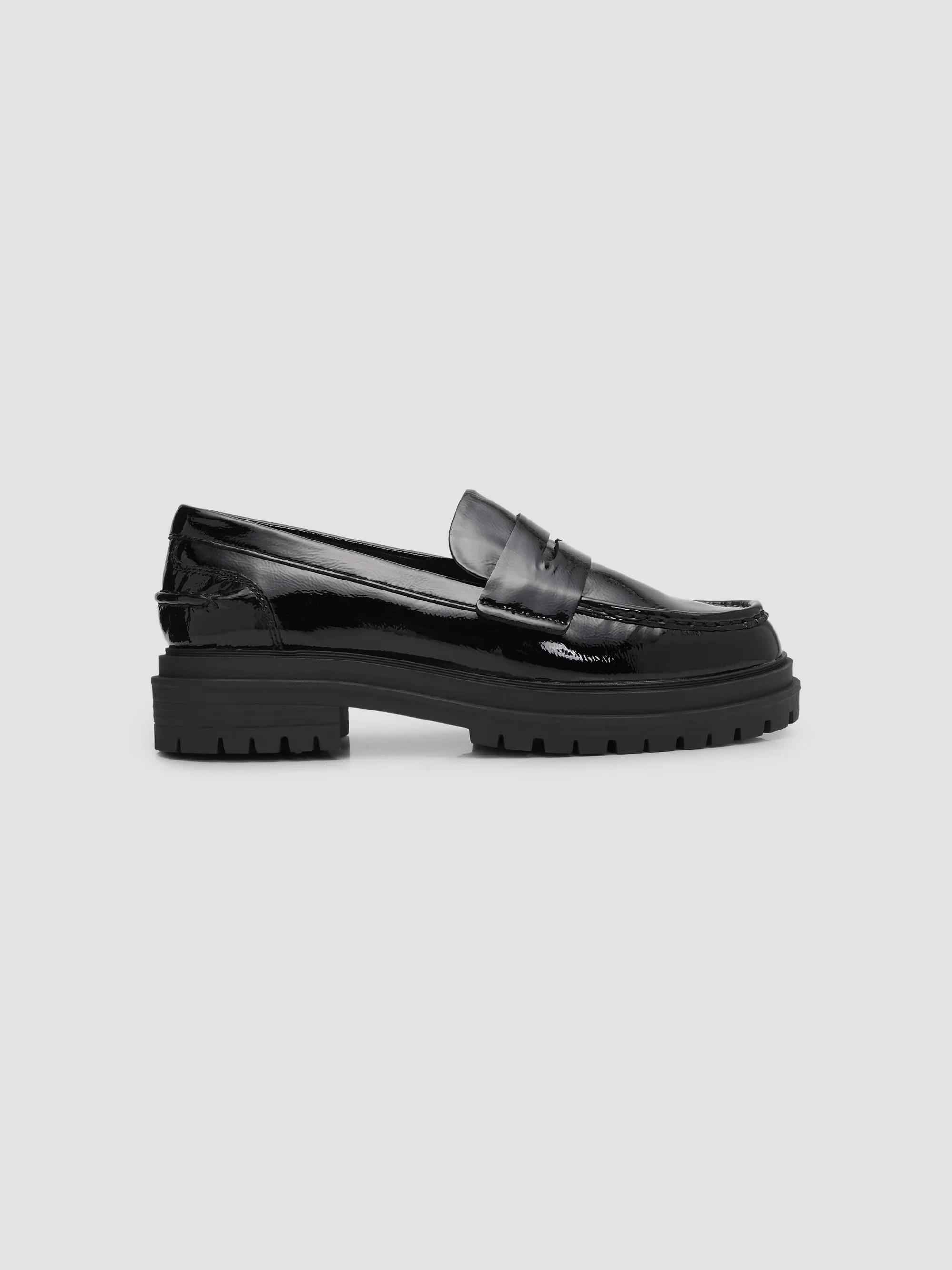 Women's Bedford Patent Leather Loafers - Black Patent - 1
