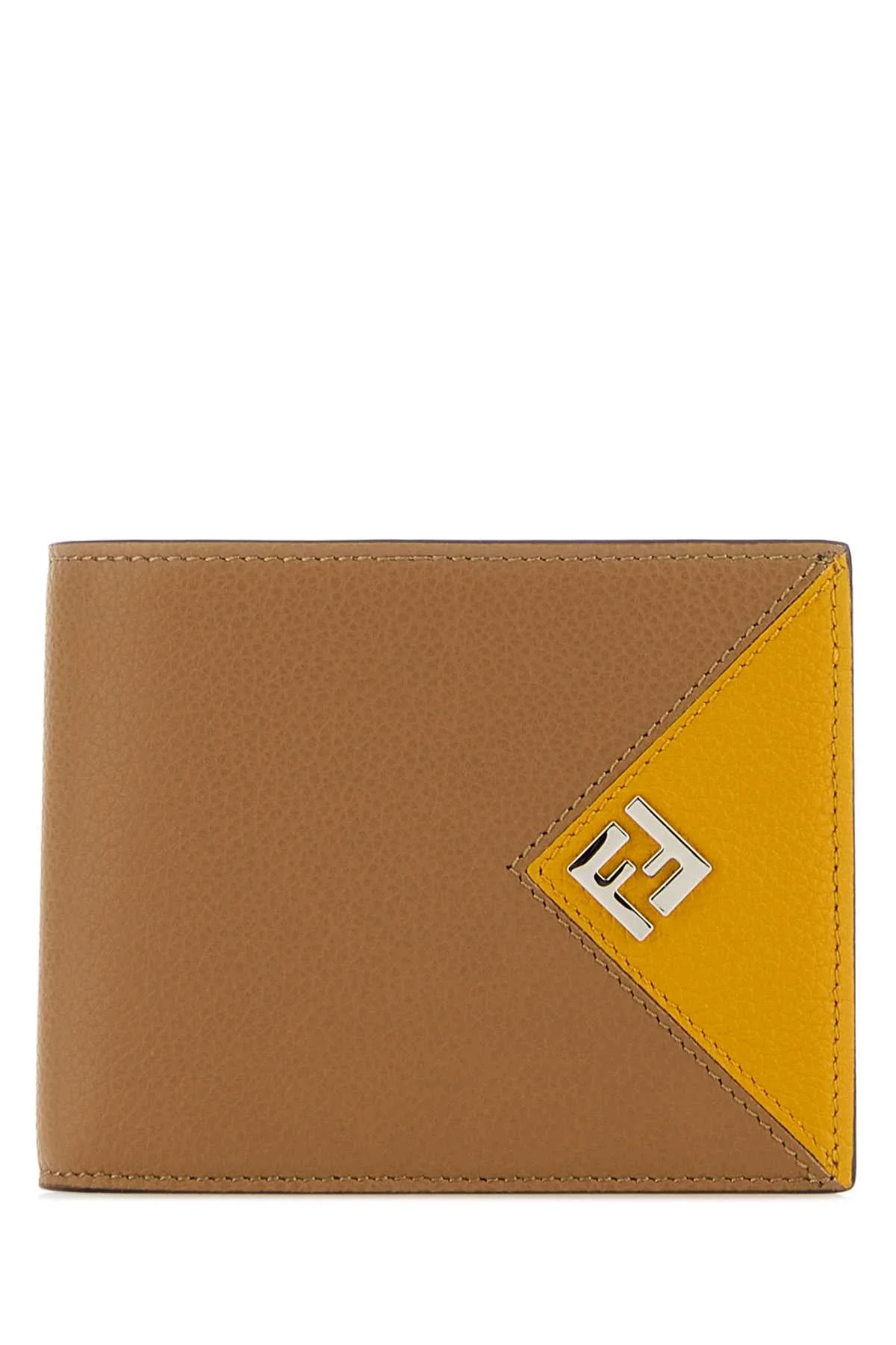 Fendi Men Beige Leather Wallet - 1
