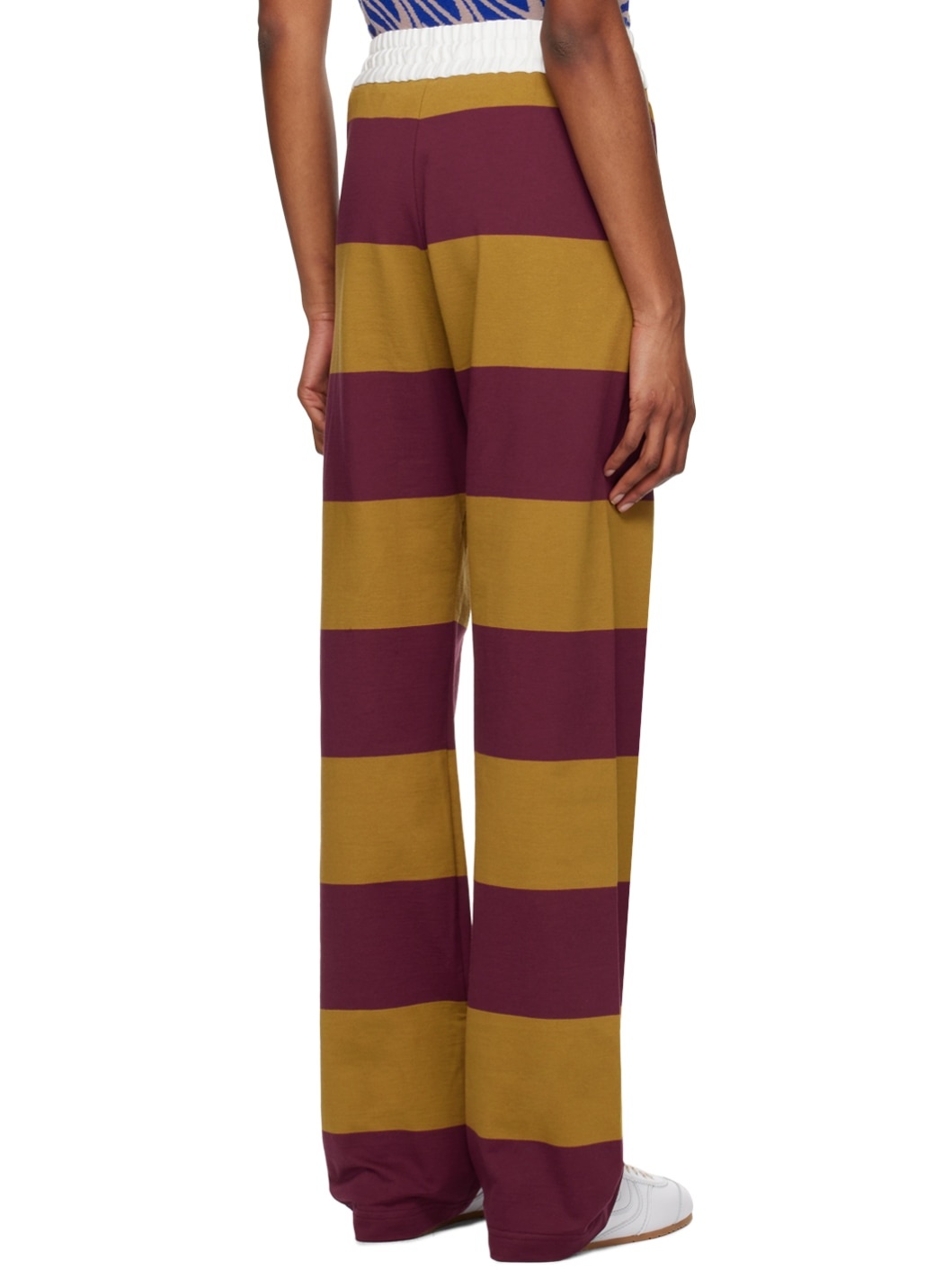 Tan & Red Striped Lounge Pants - 3