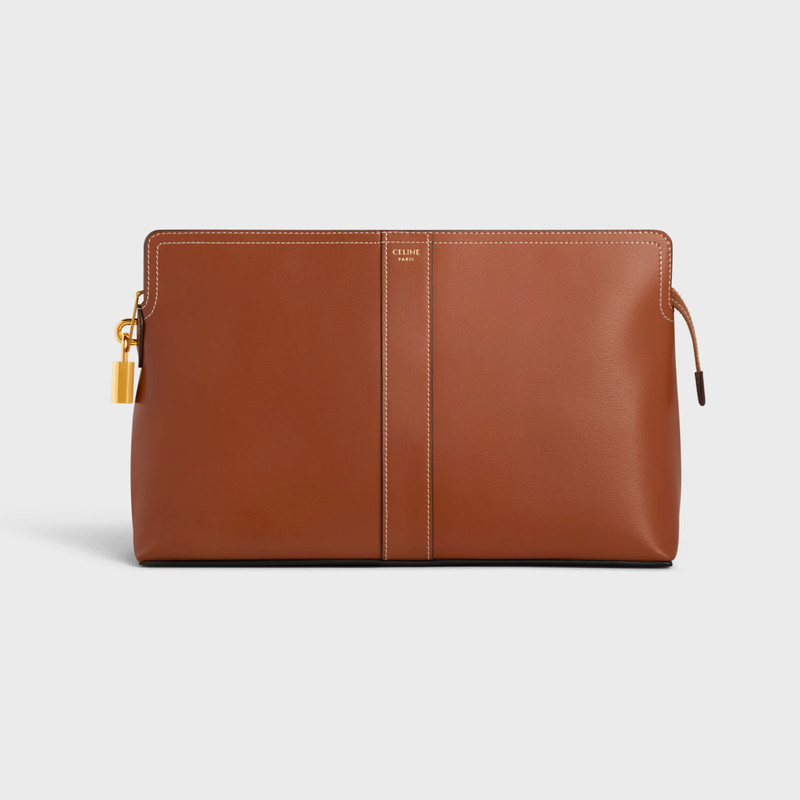 Lock Toiletry Pouch in Shiny Calfskin 1