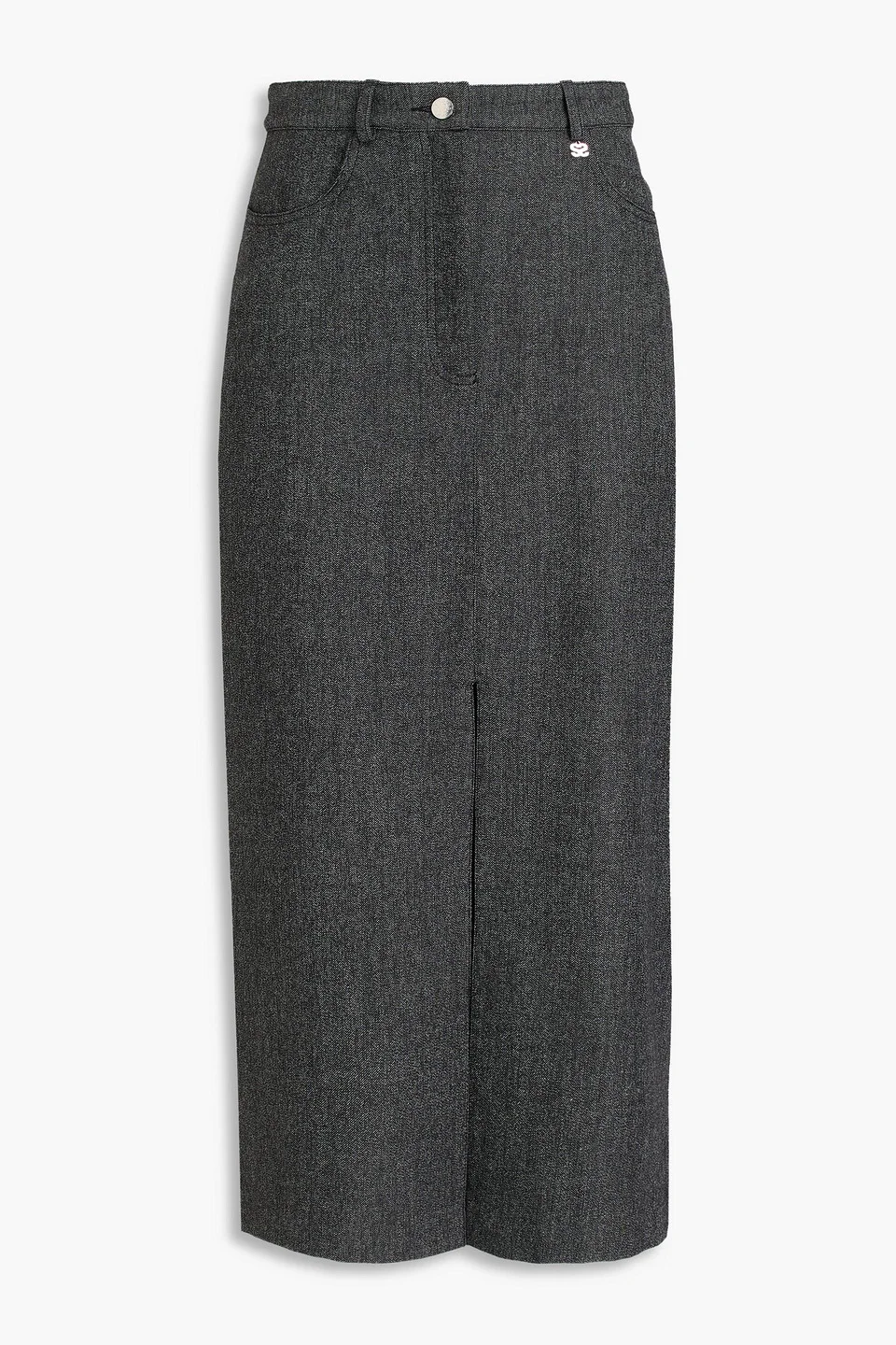 Twill midi skirt - 1