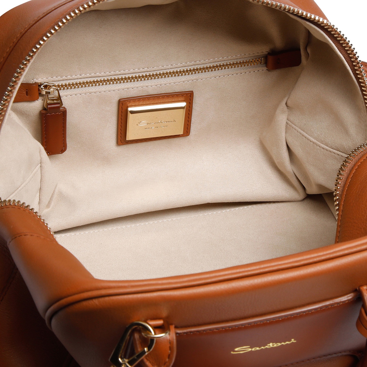Brown leather handbag - 2