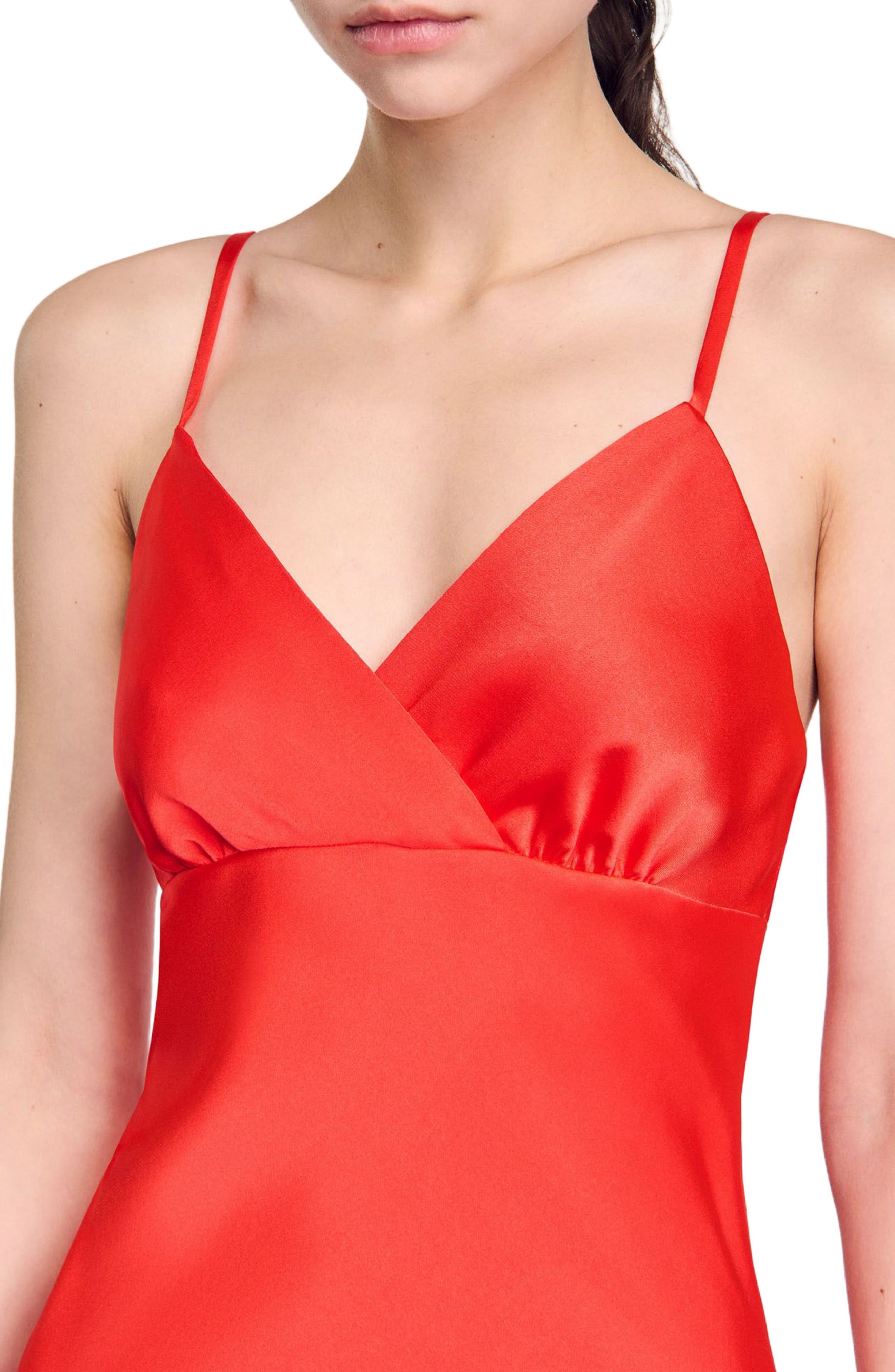 SANDRO Floaty dress with straps in Poppy at Nordstrom - 4