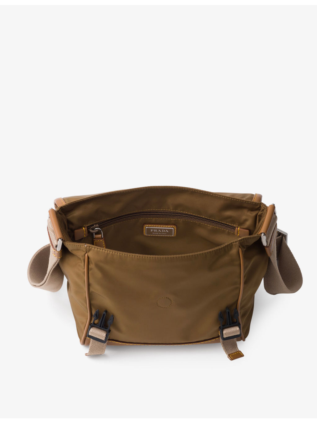 Re-Nylon and leather shoulder bag - 4