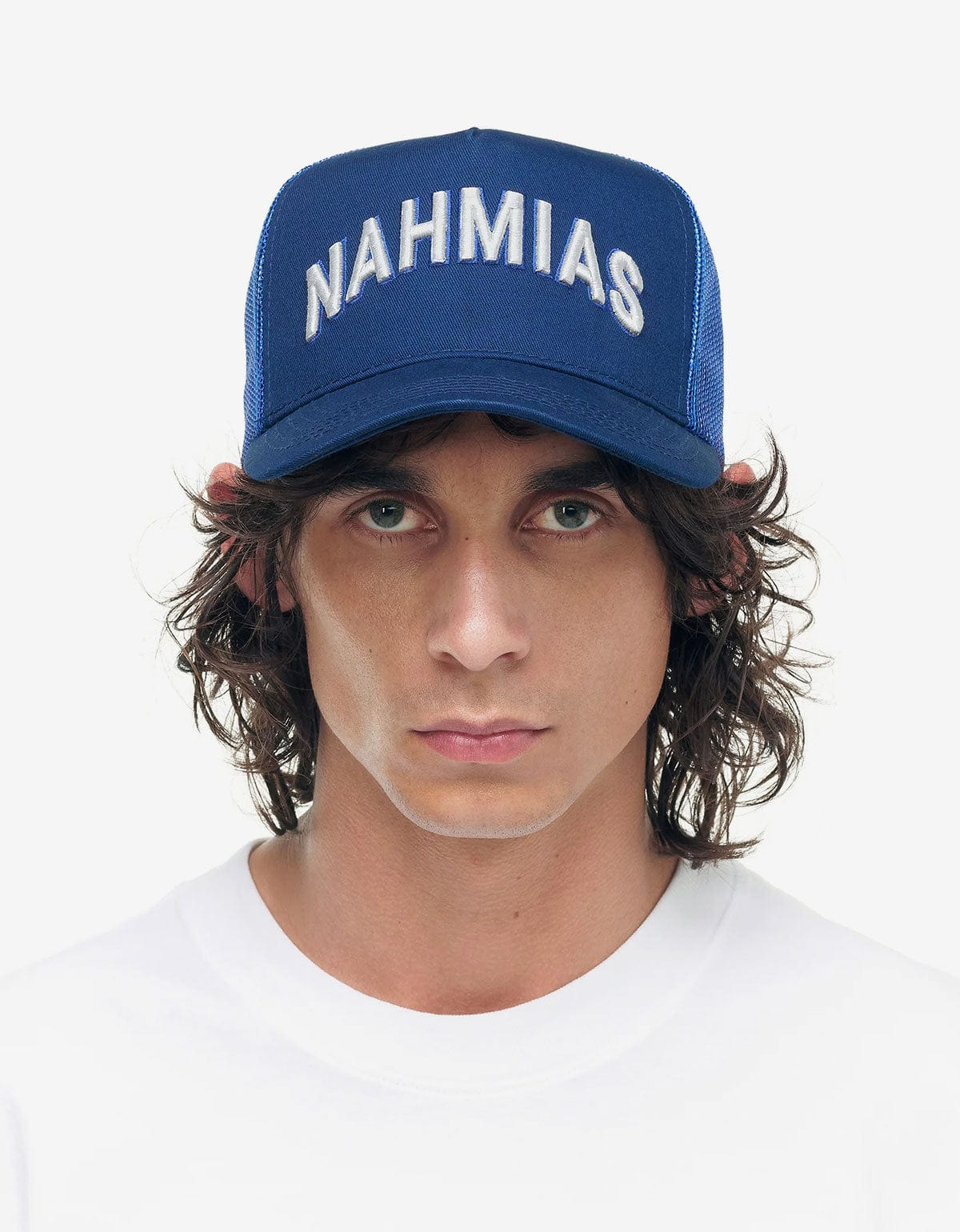 Nahmias Blue Varsity Trucker Hat - 2