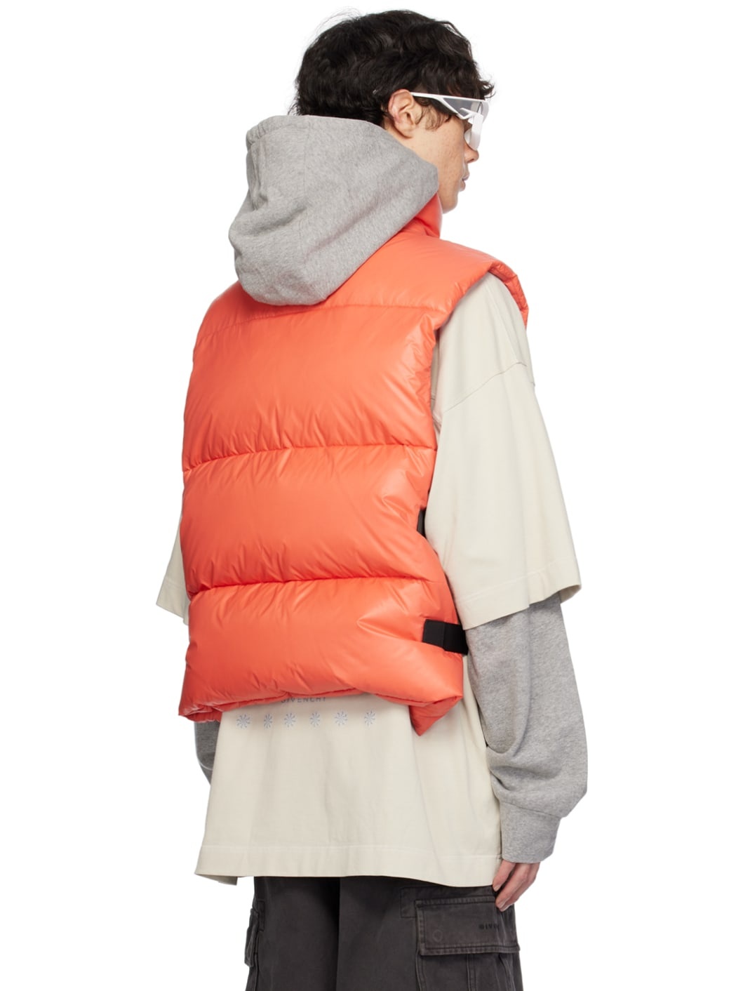 Orange Buckle Down Vest - 3