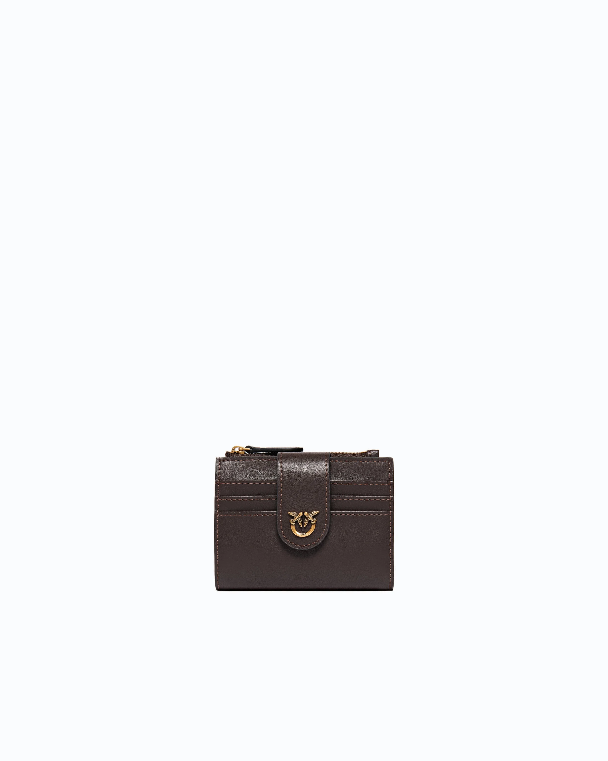 SMALL SMOOTH LEATHER WALLET WITH LOGO - 1