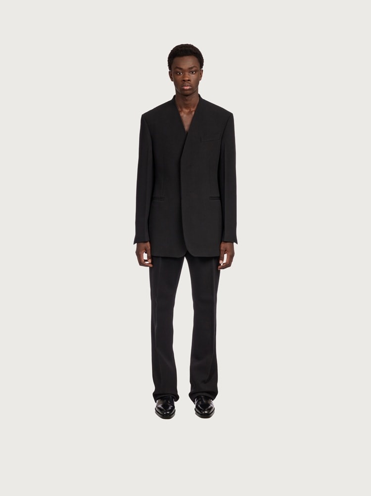 COLLARLESS SINGLE BREASTED SUIT - 2