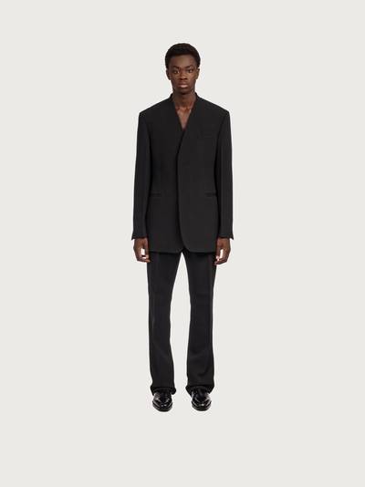 FERRAGAMO COLLARLESS SINGLE BREASTED SUIT outlook