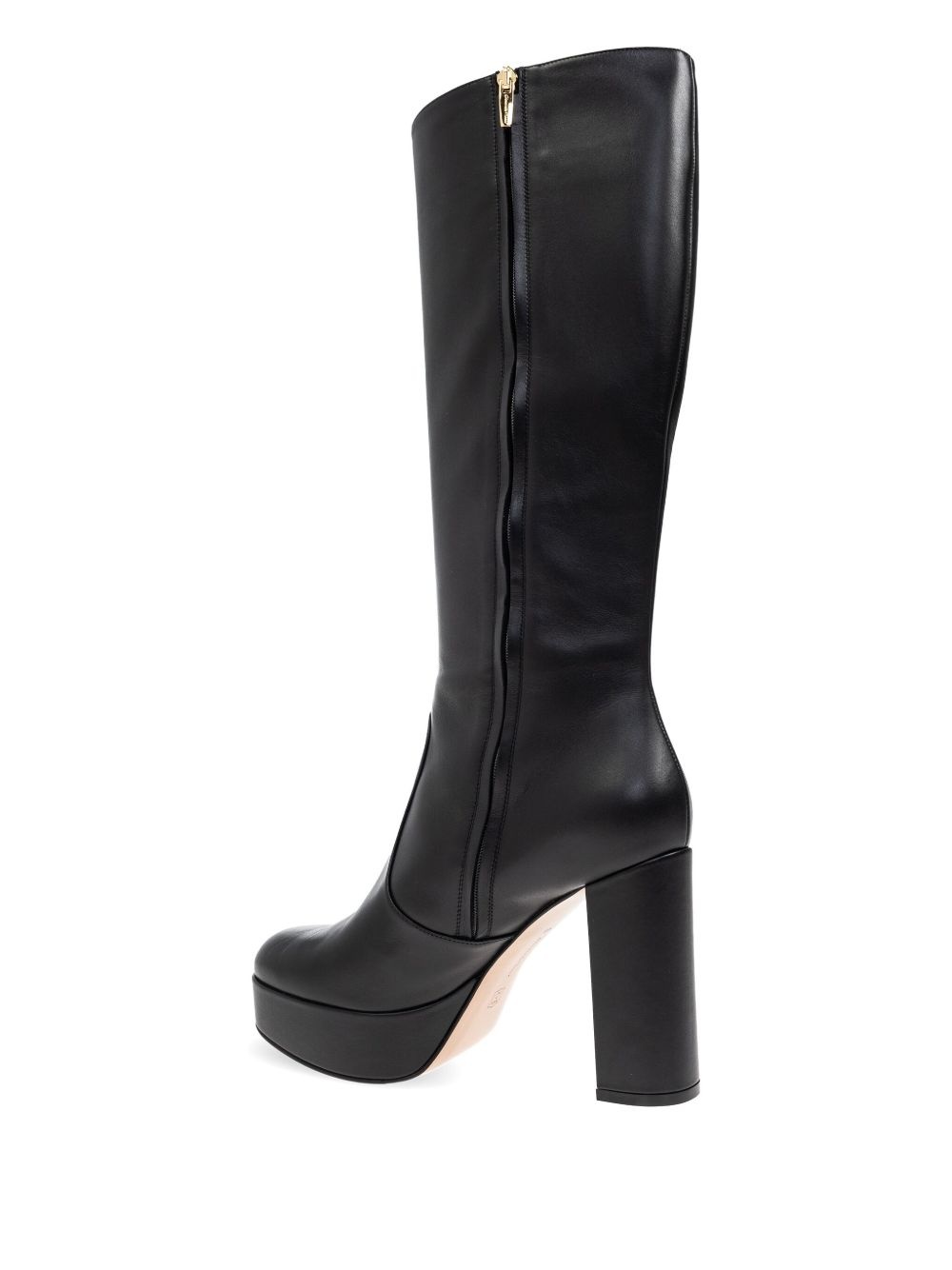 110mm leather heeled boots - 3