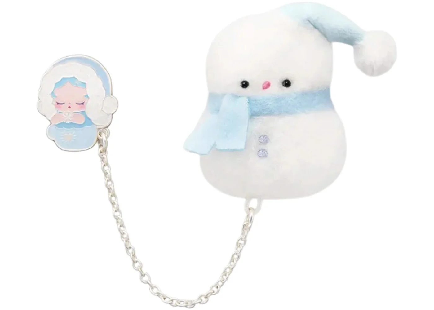 Pop Mart POP BEAN Fluffy & Cozy Series SKULLPANDA Fuzzy Snowman Secret Edition Fridge Magnet - 1