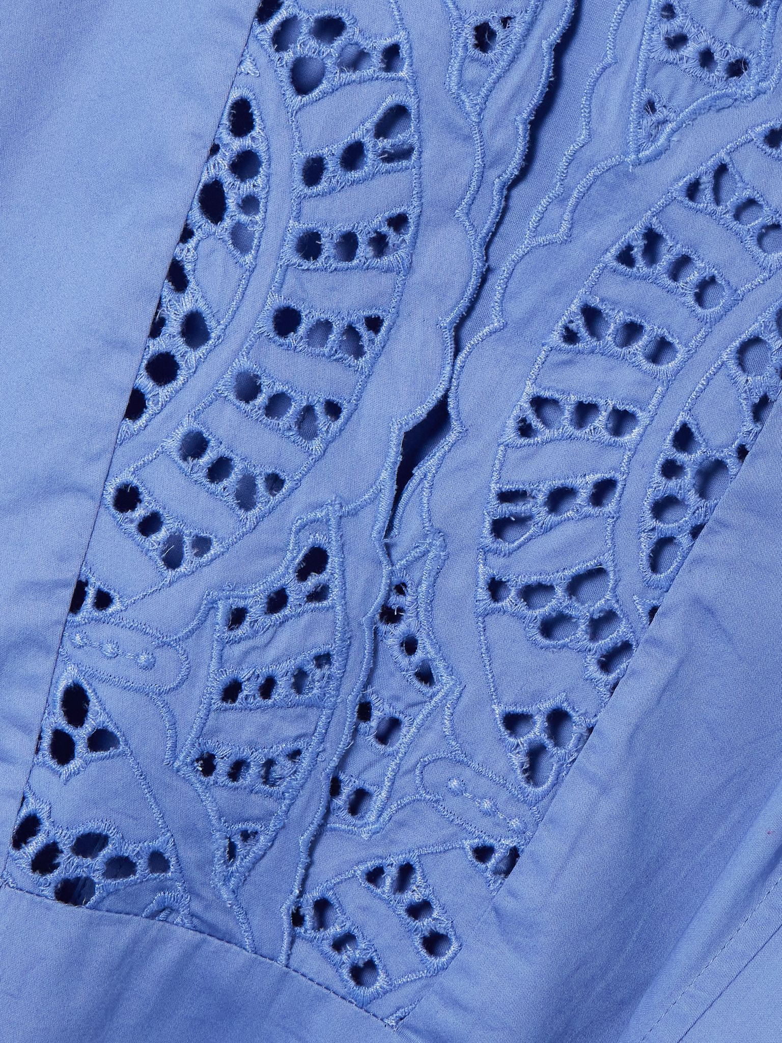 Rachel broderie anglaise cotton-poplin kaftan Blue - 4