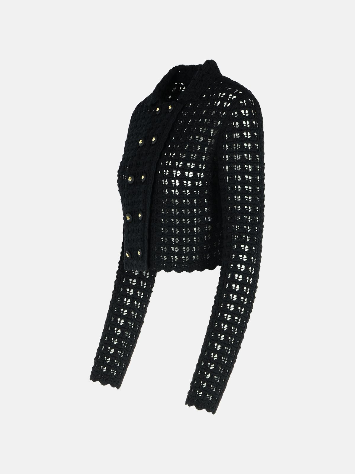 BLACK VIRGIN WOOL JACKET - 2
